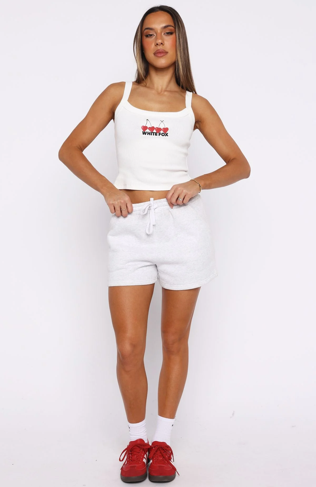 Club 14 Taylah Singlet Top White - Image 5