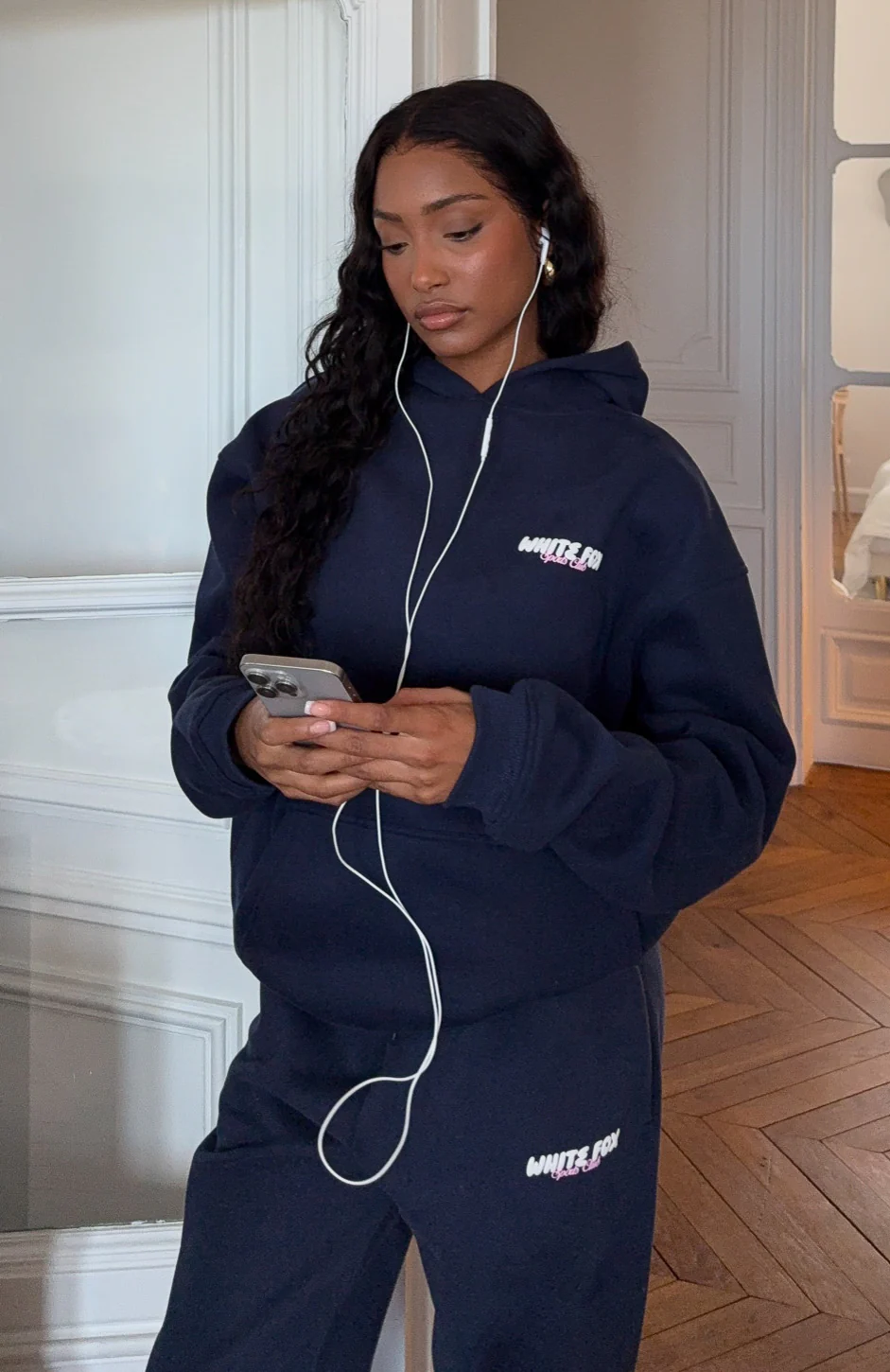 Club 14 Trinity Oversized Hoodie Navy - Image 2