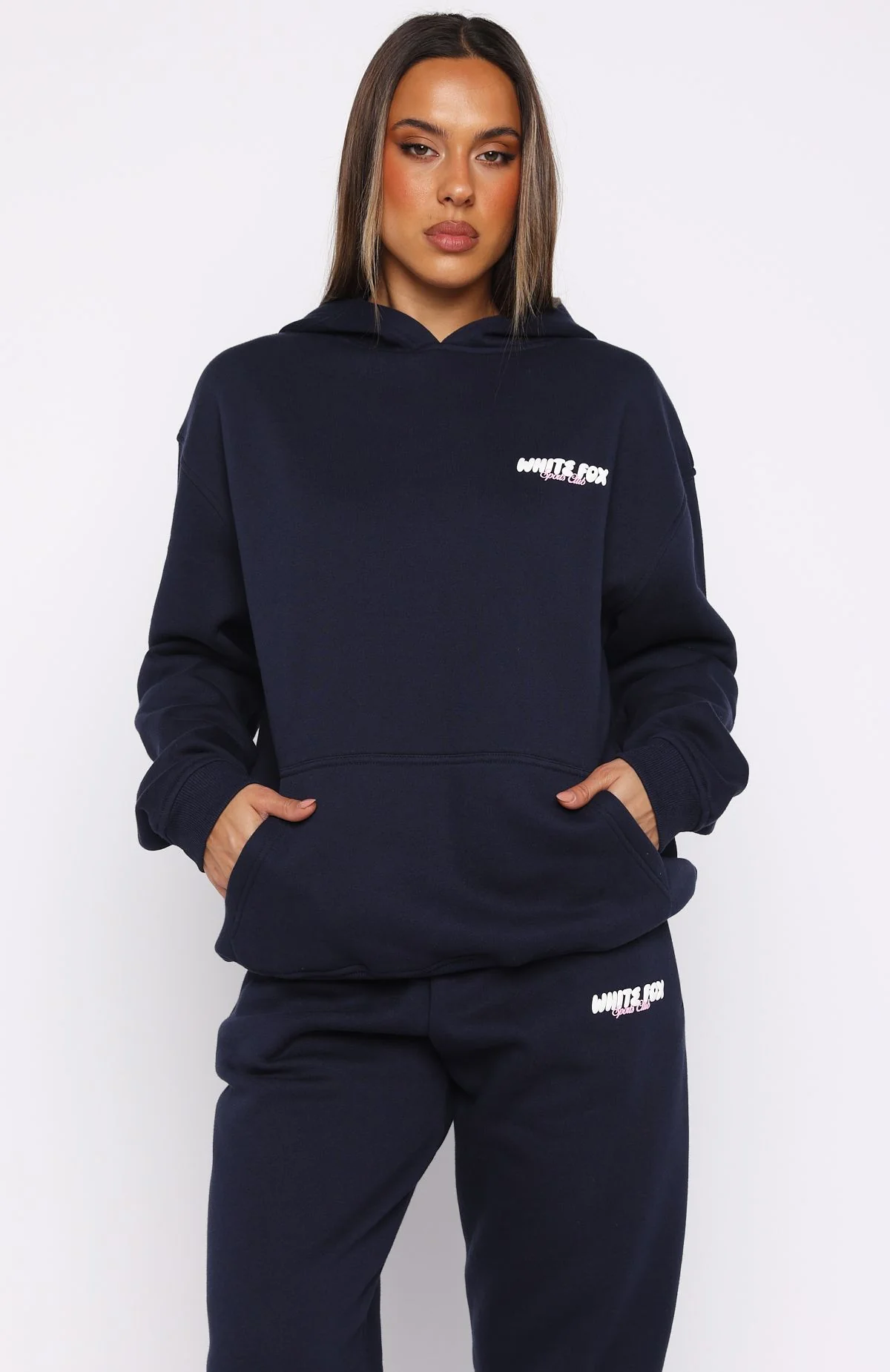 Club 14 Trinity Oversized Hoodie Navy - Image 3