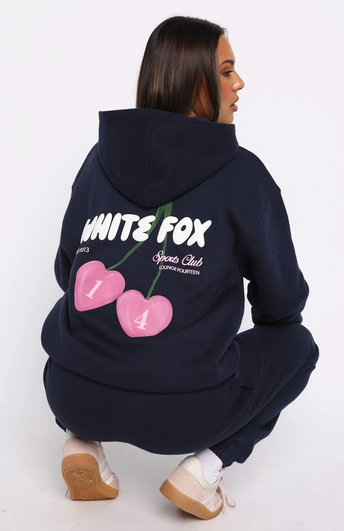 Club 14 Trinity Oversized Hoodie Navy - Image 5