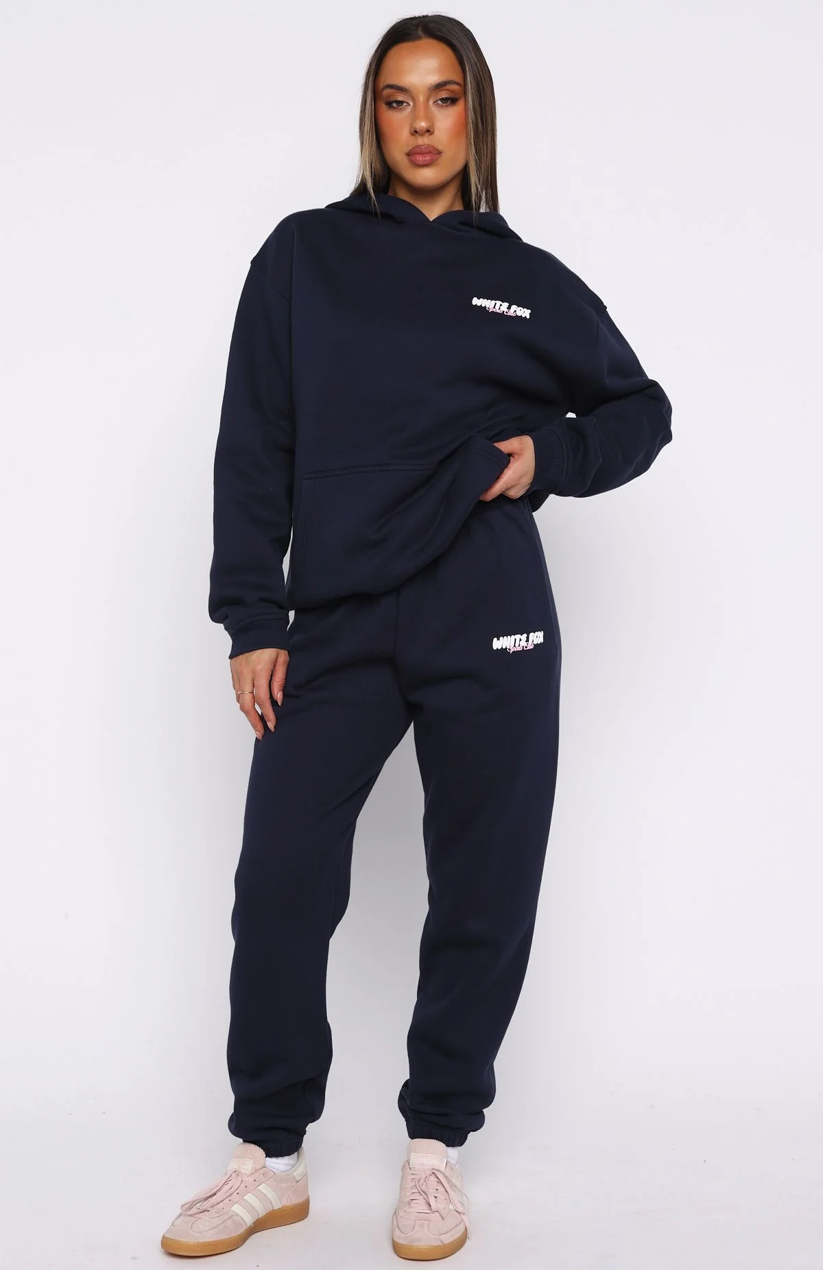 Club 14 Trinity Oversized Hoodie Navy - Image 6