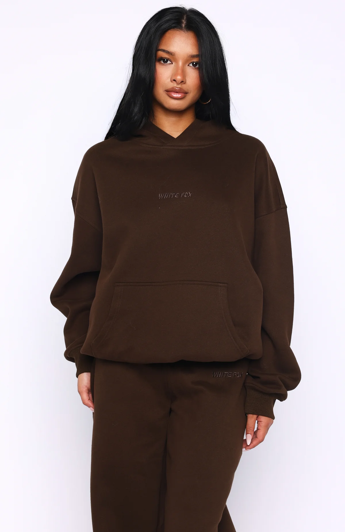 Come A Long Way Oversized Hoodie Chocolate - Image 2