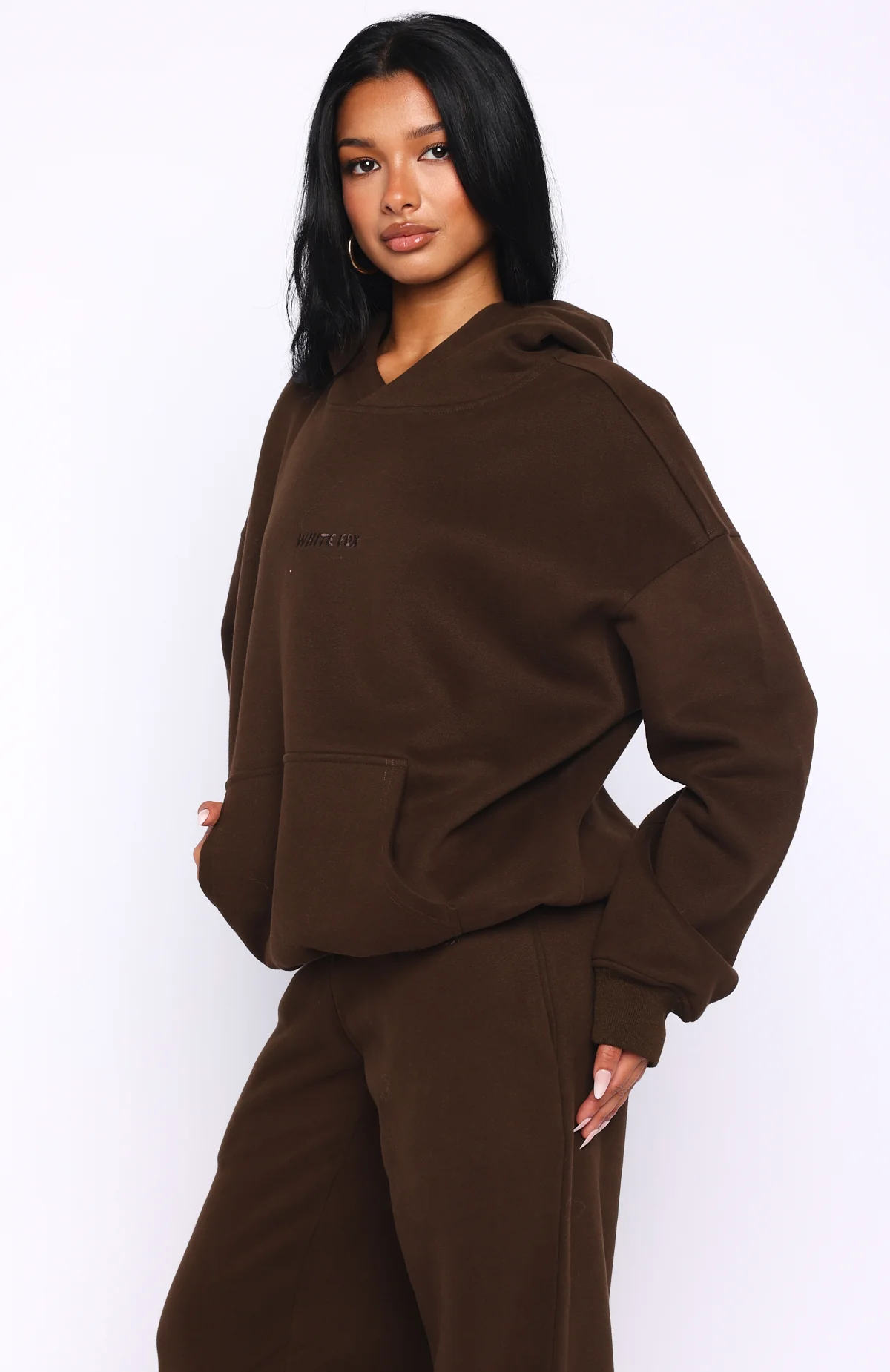 Come A Long Way Oversized Hoodie Chocolate - Image 3