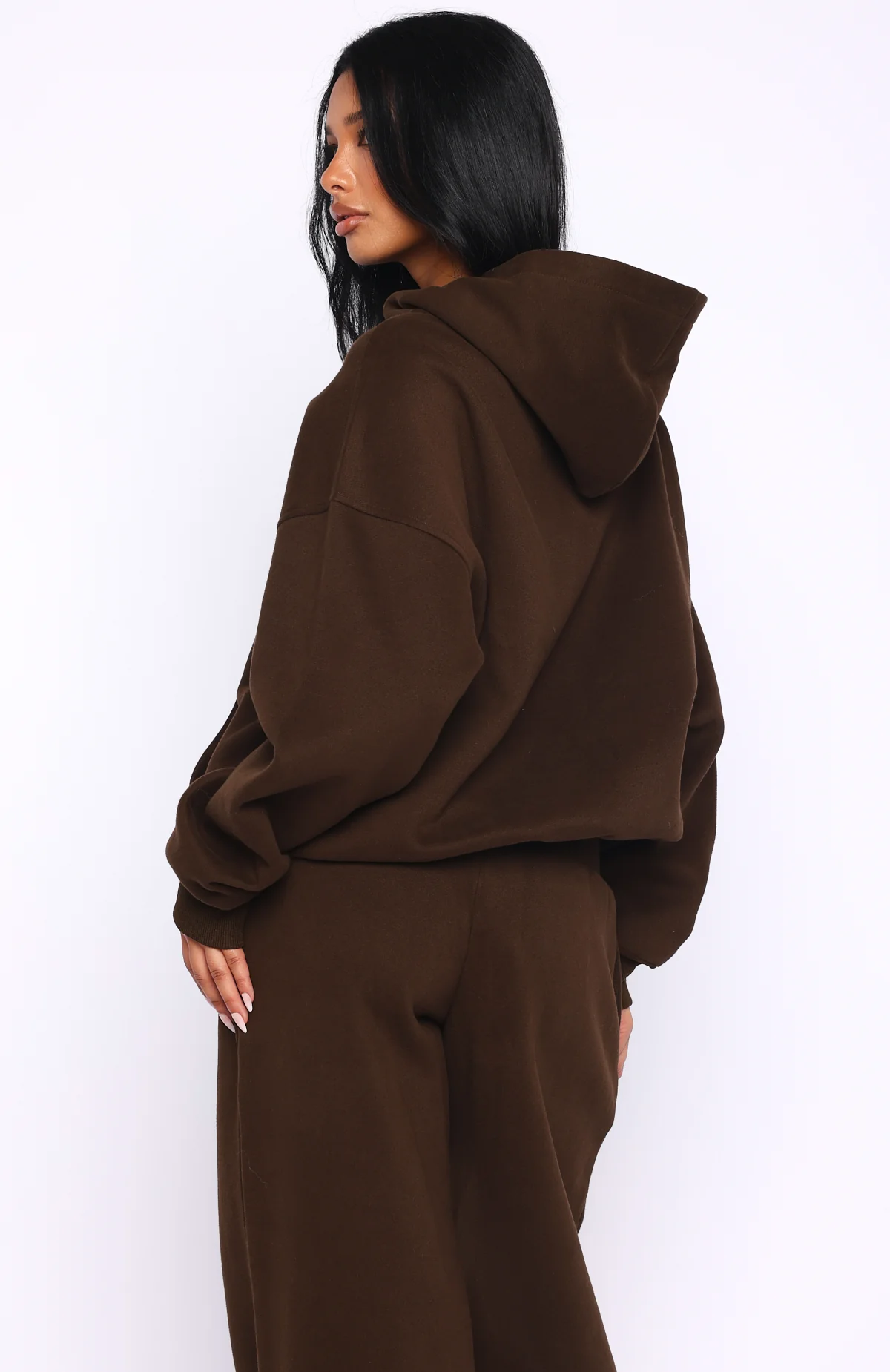 Come A Long Way Oversized Hoodie Chocolate - Image 4