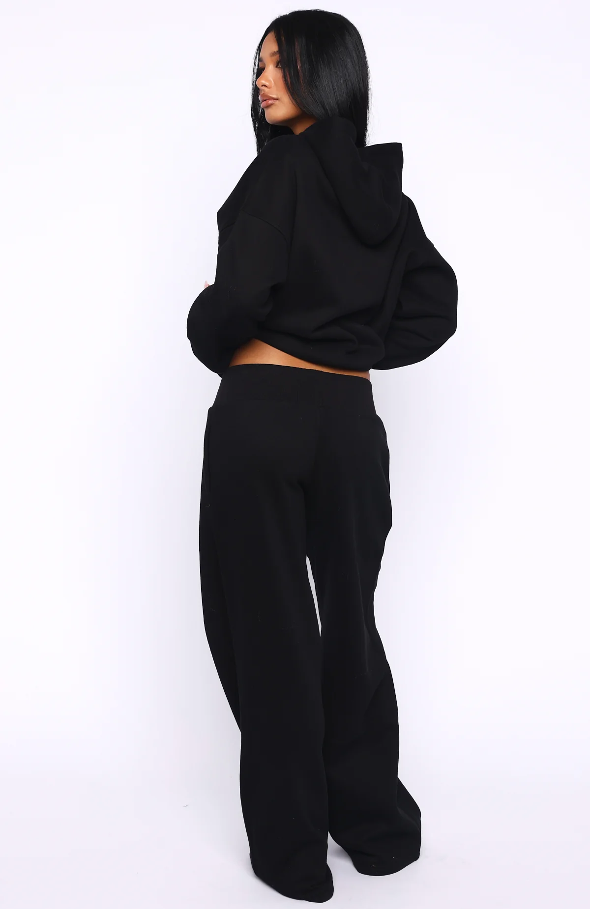 Come A Long Way Wide Leg Sweatpants Black - Image 5