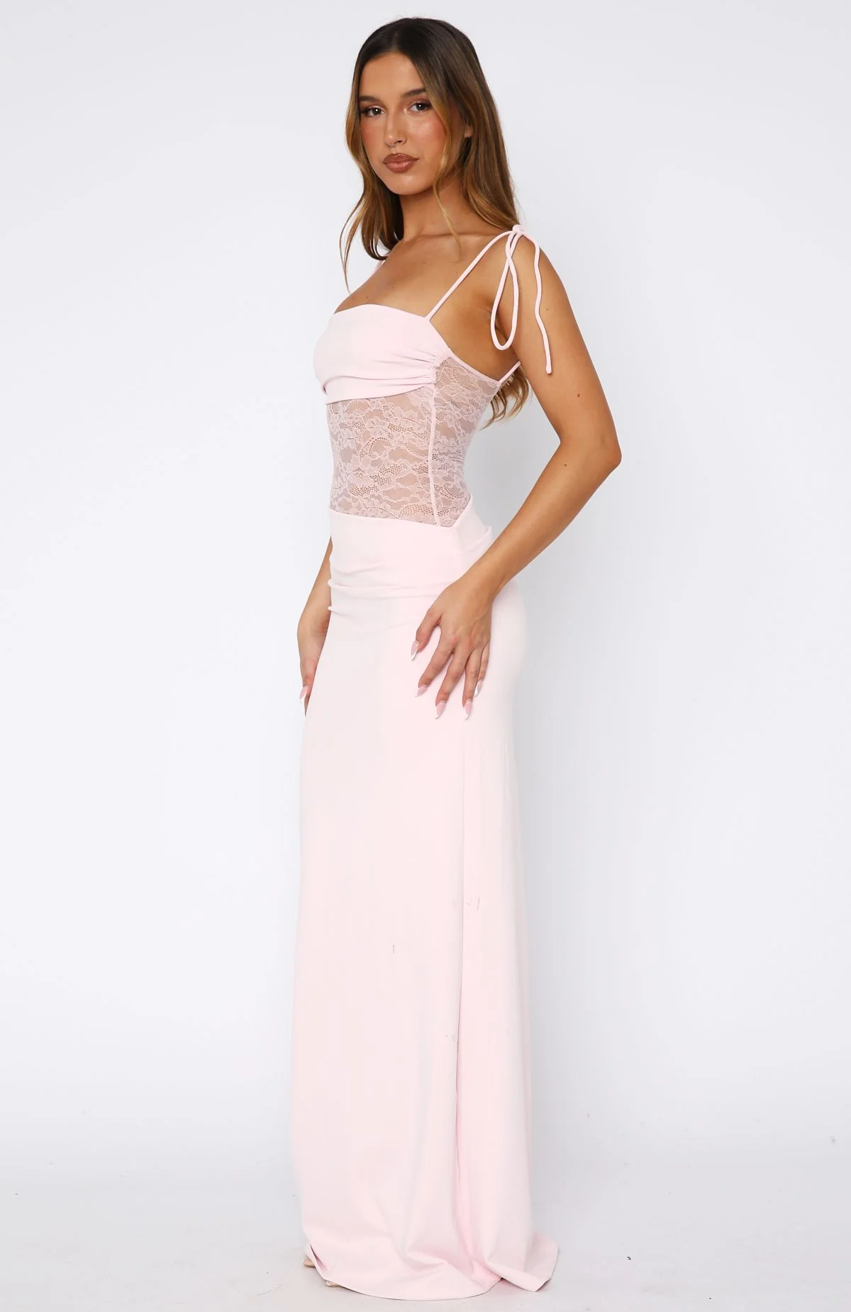 Compliment Me Maxi Dress Baby Pink - Image 3