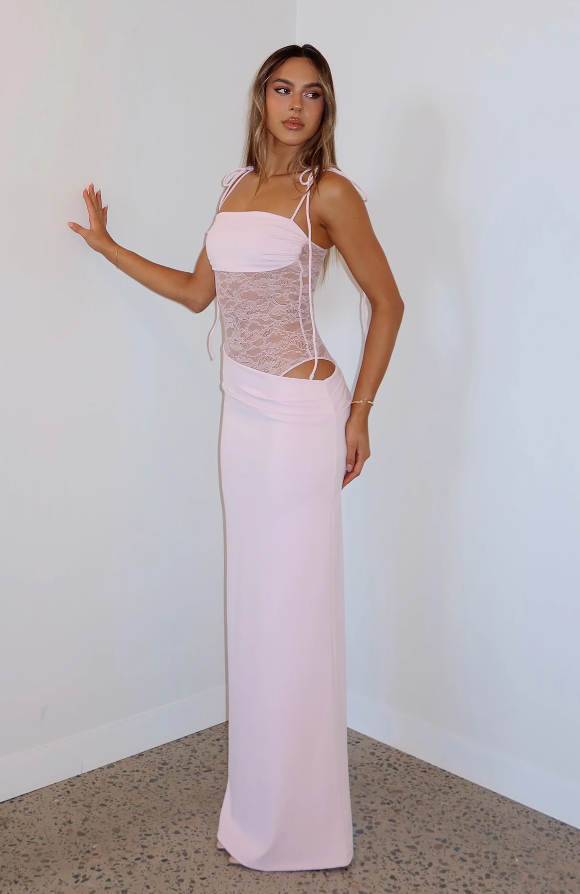 Compliment Me Maxi Dress Baby Pink - Image 5