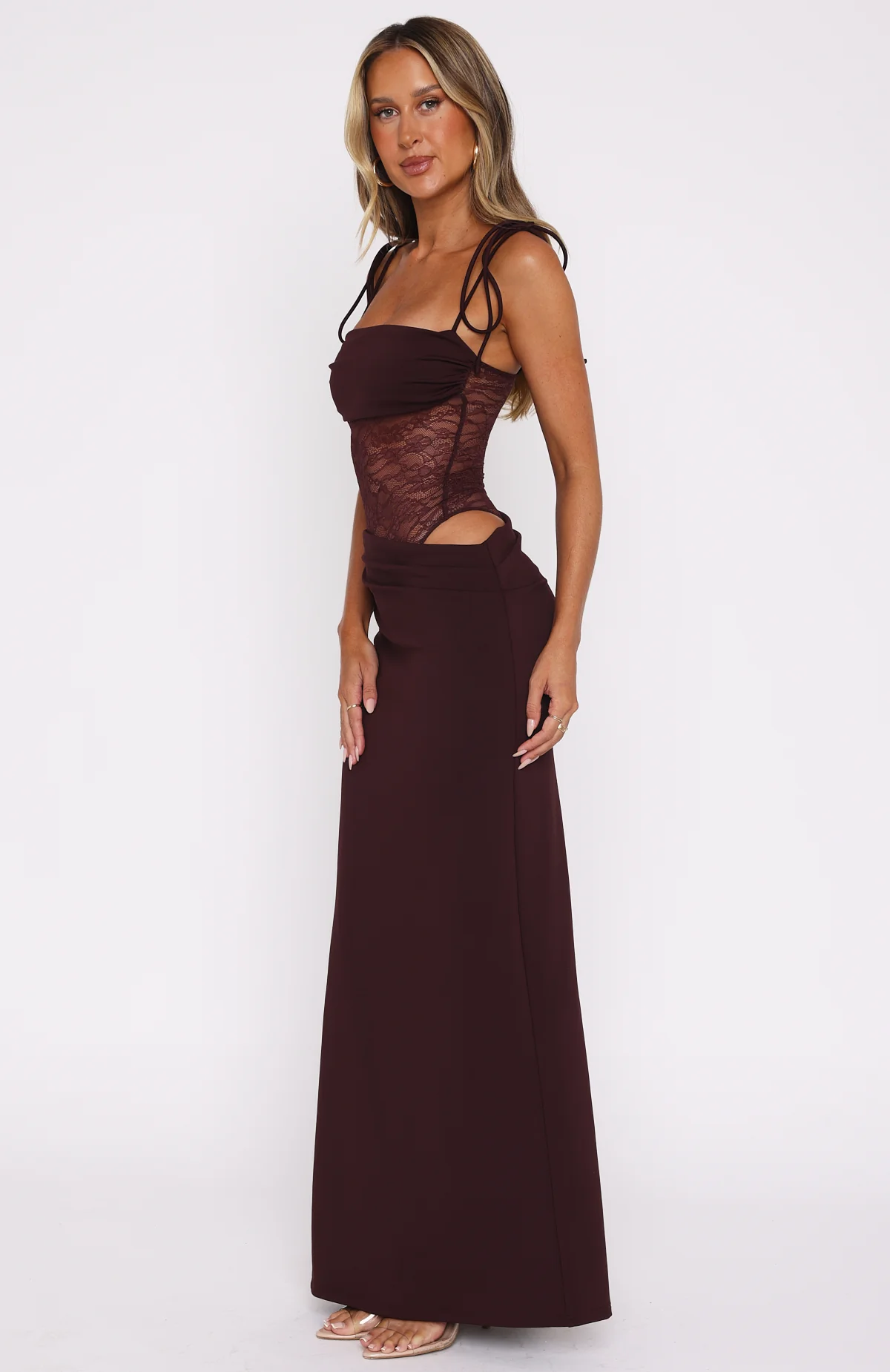 Compliment Me Maxi Dress Burgundy - Image 3