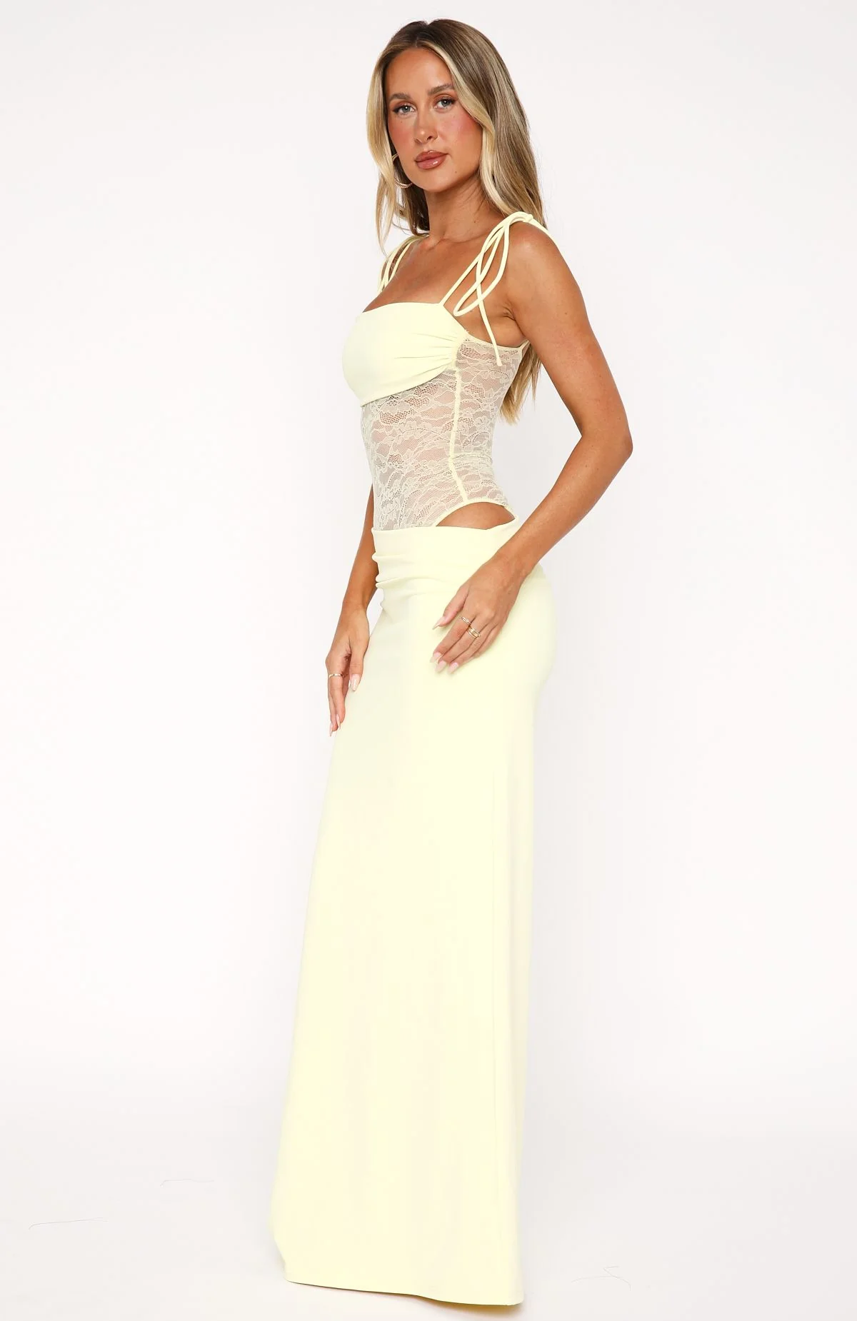 Compliment Me Maxi Dress Lemon - Image 4