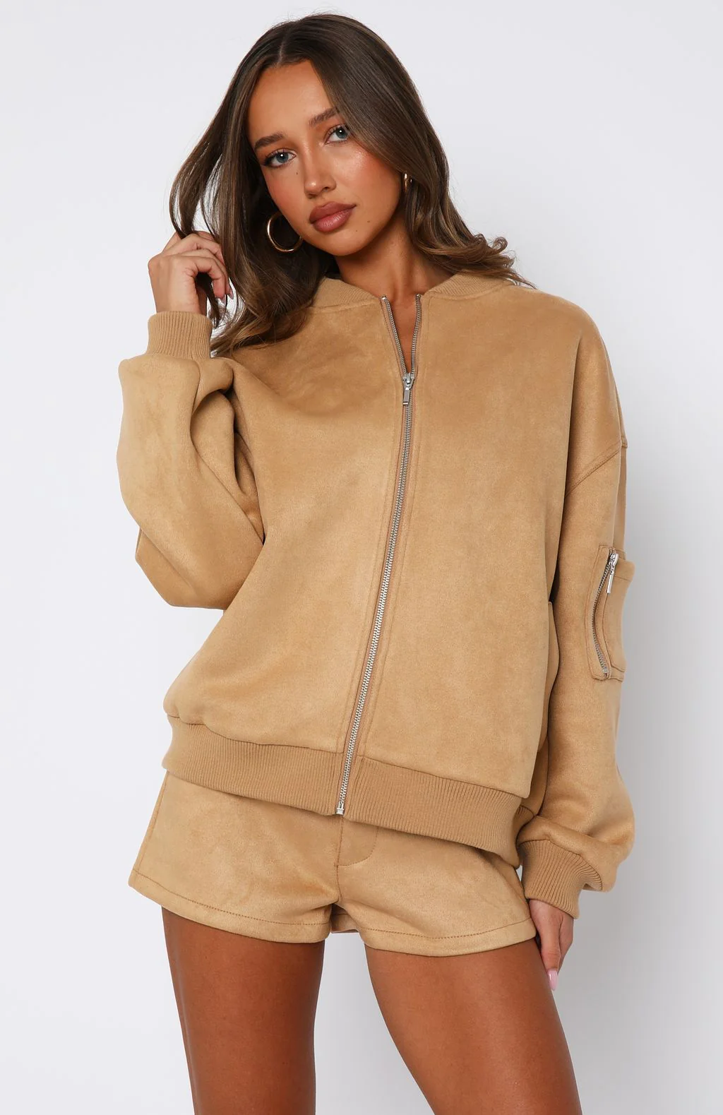 Confidence Level Suede Jacket Honey - Image 2