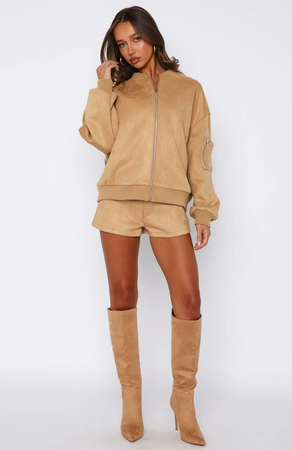 Confidence Level Suede Jacket Honey - Image 6