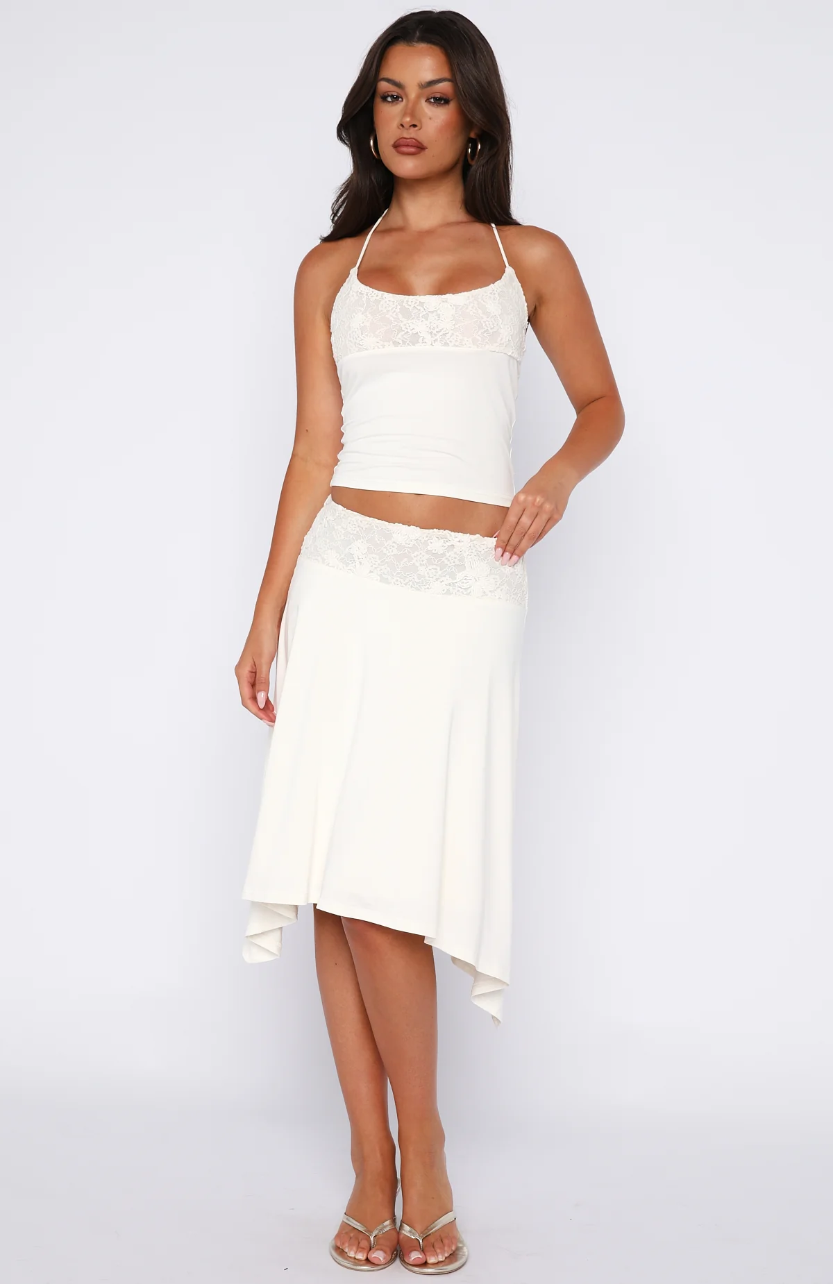 Cool Chaos Midi Skirt Off White - Image 3