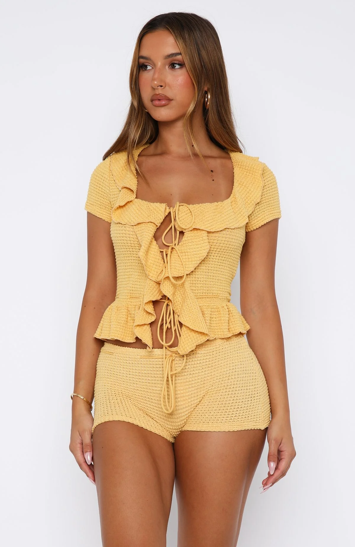 Cool It Crochet Shorts Mango - Image 2