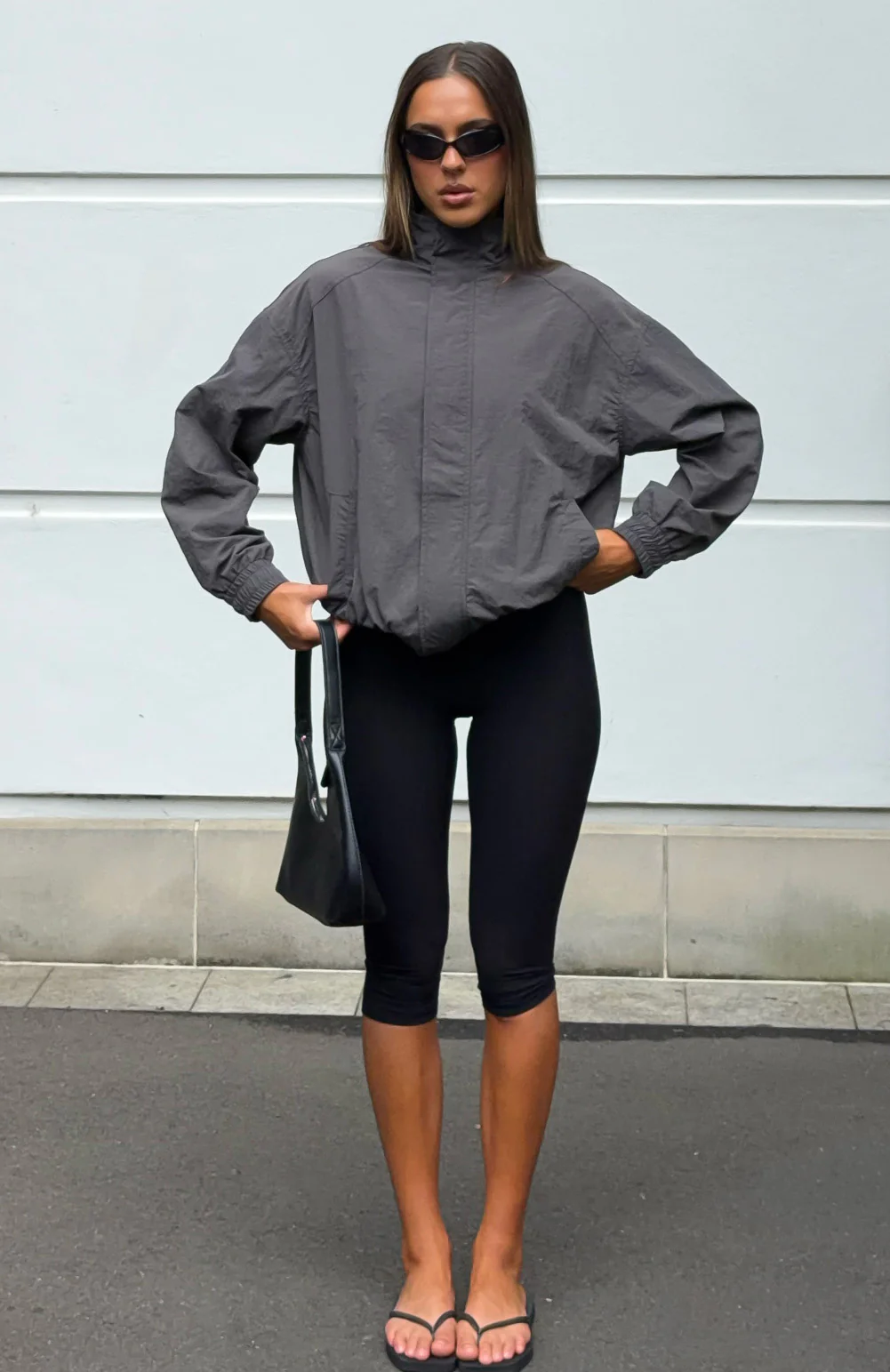 Cool Vibe Funnel Neck Jacket Steel