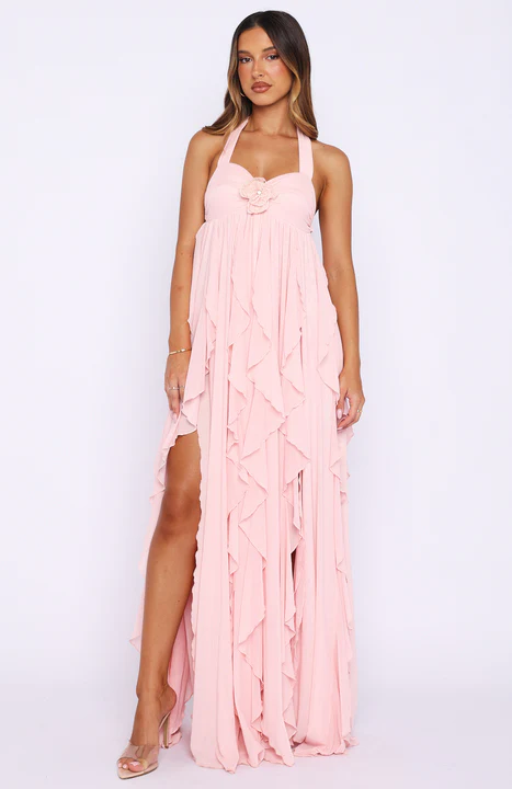 Coral Sands Mesh Maxi Dress Pink - Image 4