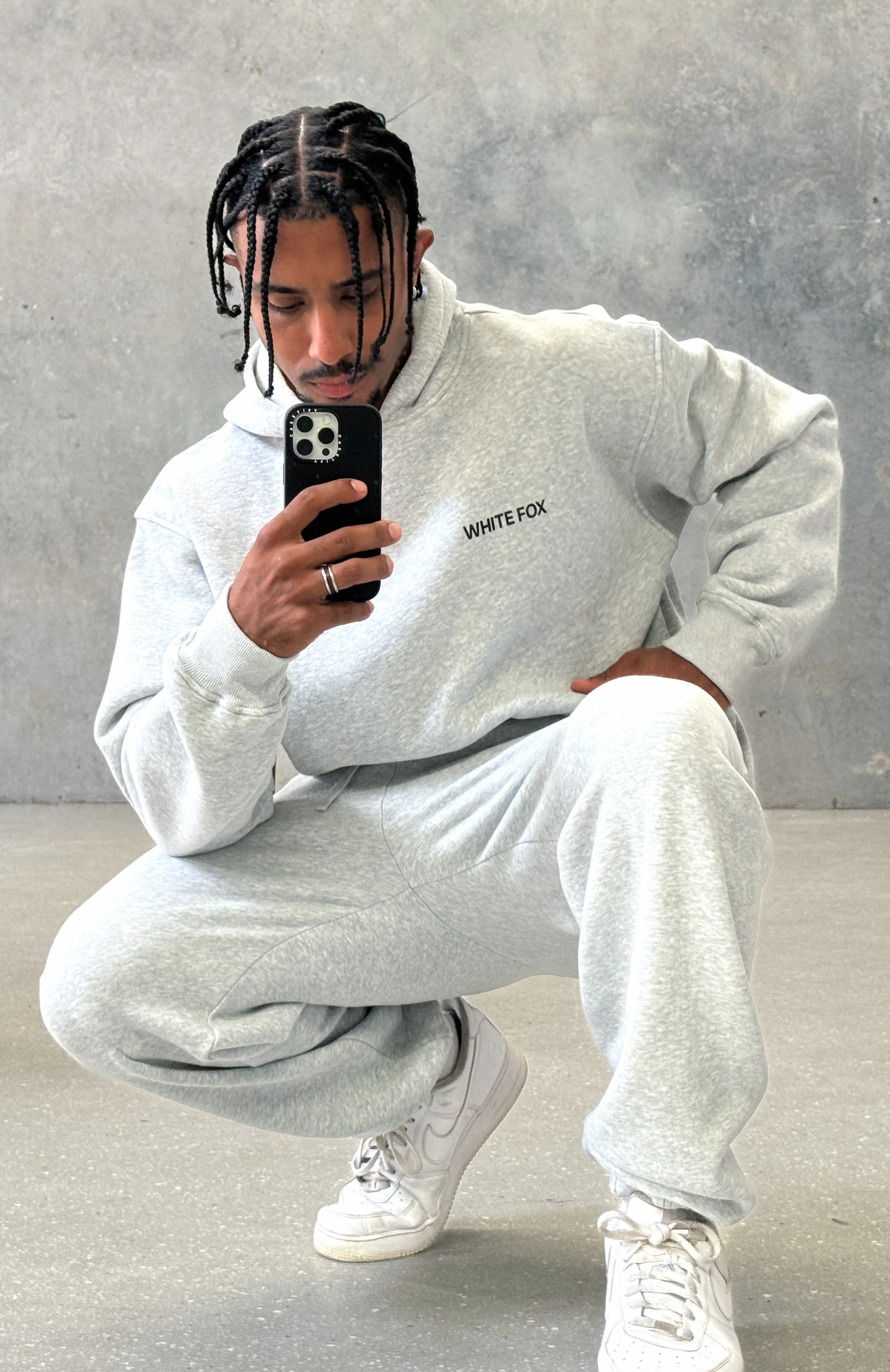 Core Classic Oversized Hoodie Dark Grey Marle - Image 2