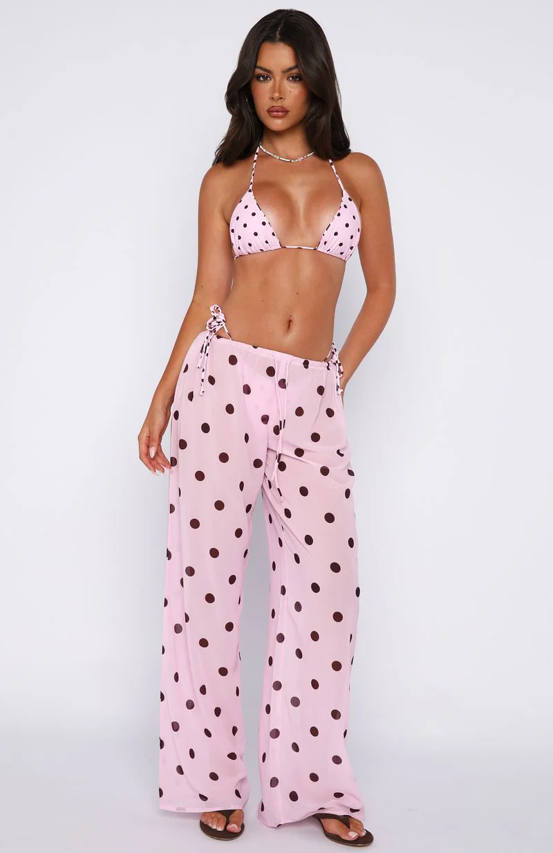Croatian Coast Pants Pink Polka Dot - Image 2