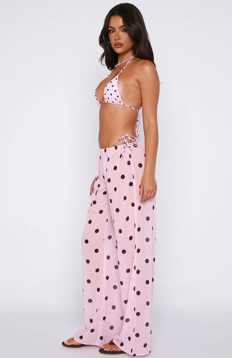 Croatian Coast Pants Pink Polka Dot - Image 3