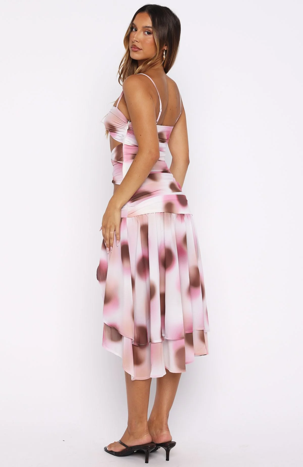 Dancing In Greece Midi Dress Neopolitana Sundae - Image 5