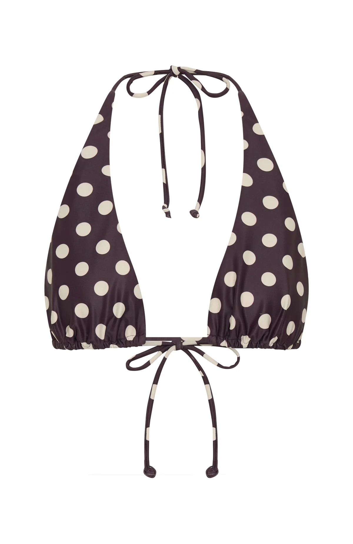 Danica Bikini Top Choc/Cream Polka Dot - Image 7