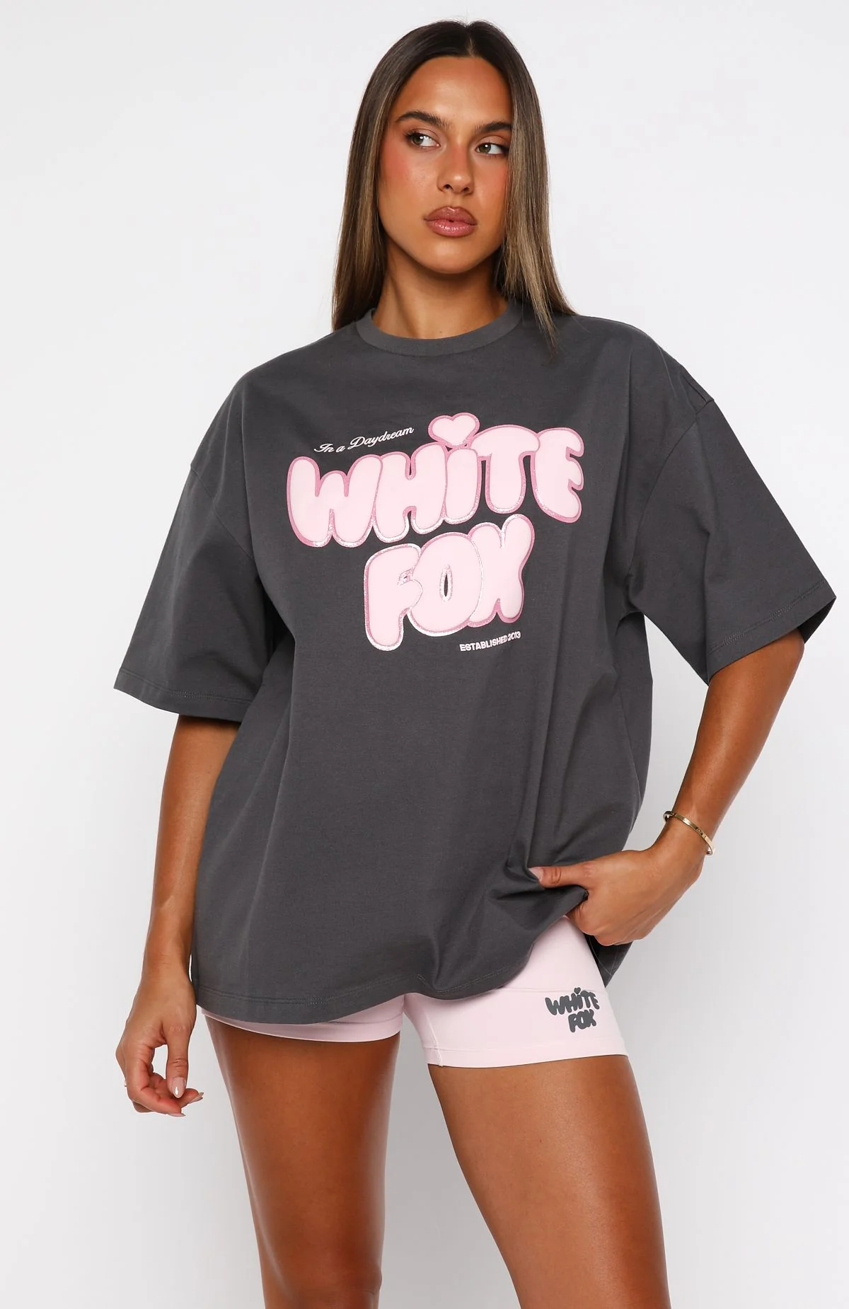 Daydreamers Angelina Oversized Tee Volcanic - Image 2