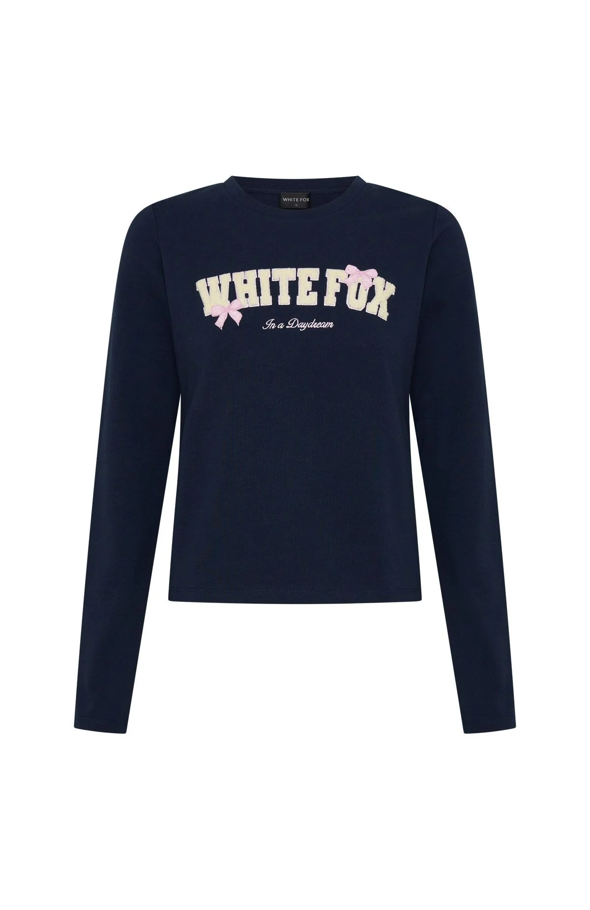 Daydreamers Madeline Long Sleeve Baby Tee Navy - Image 7