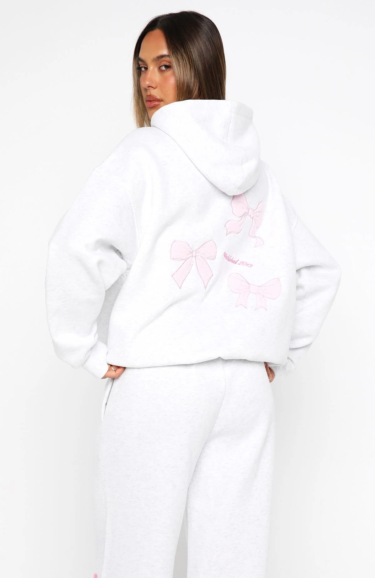 Daydreamers Madeline Oversized Hoodie Grey Marle - Image 4