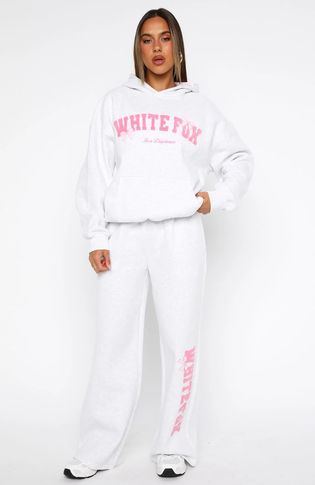 Daydreamers Madeline Oversized Hoodie Grey Marle - Image 5