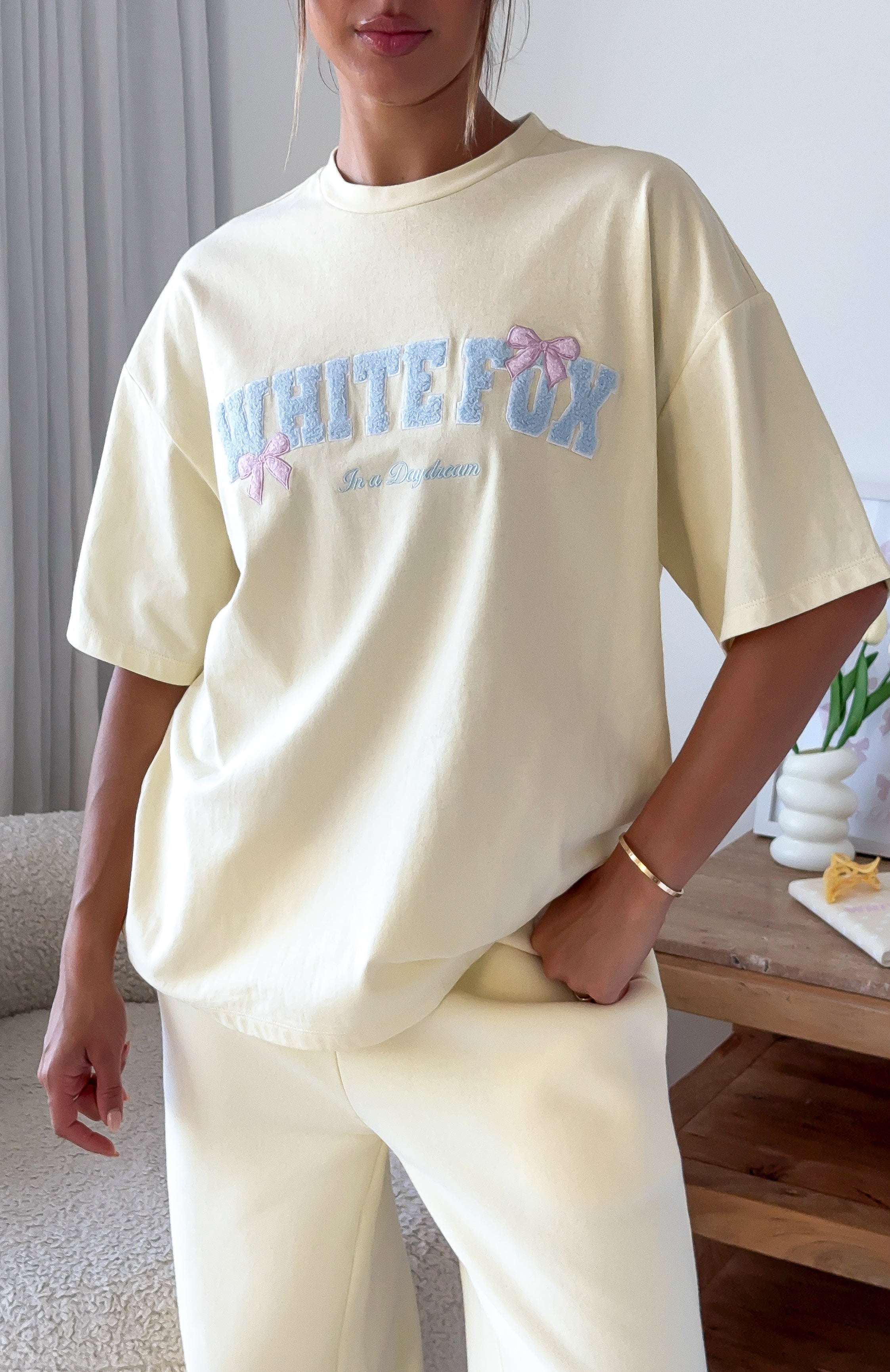 Daydreamers Madeline Oversized Tee Lemon - Image 7