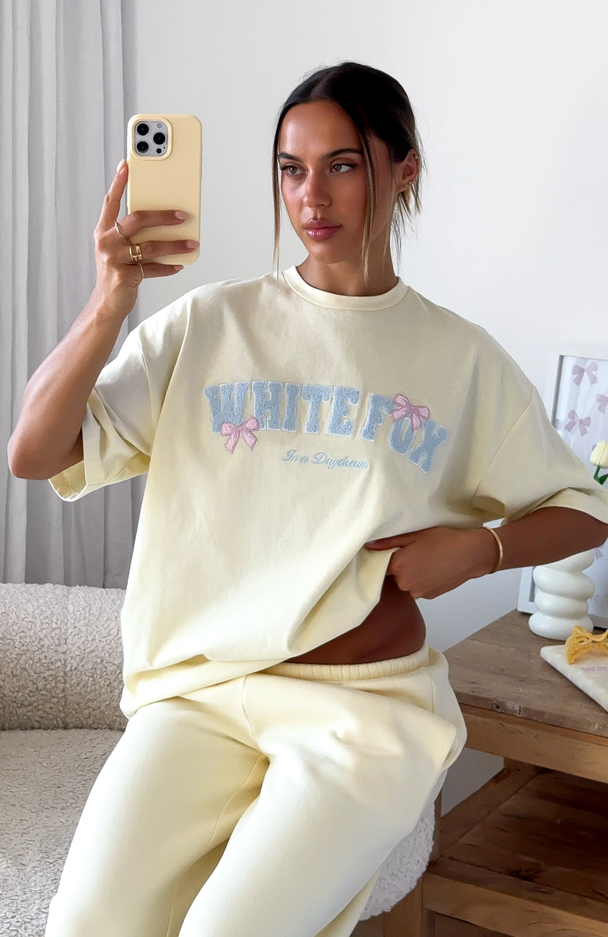 Daydreamers Madeline Oversized Tee Lemon - Image 8