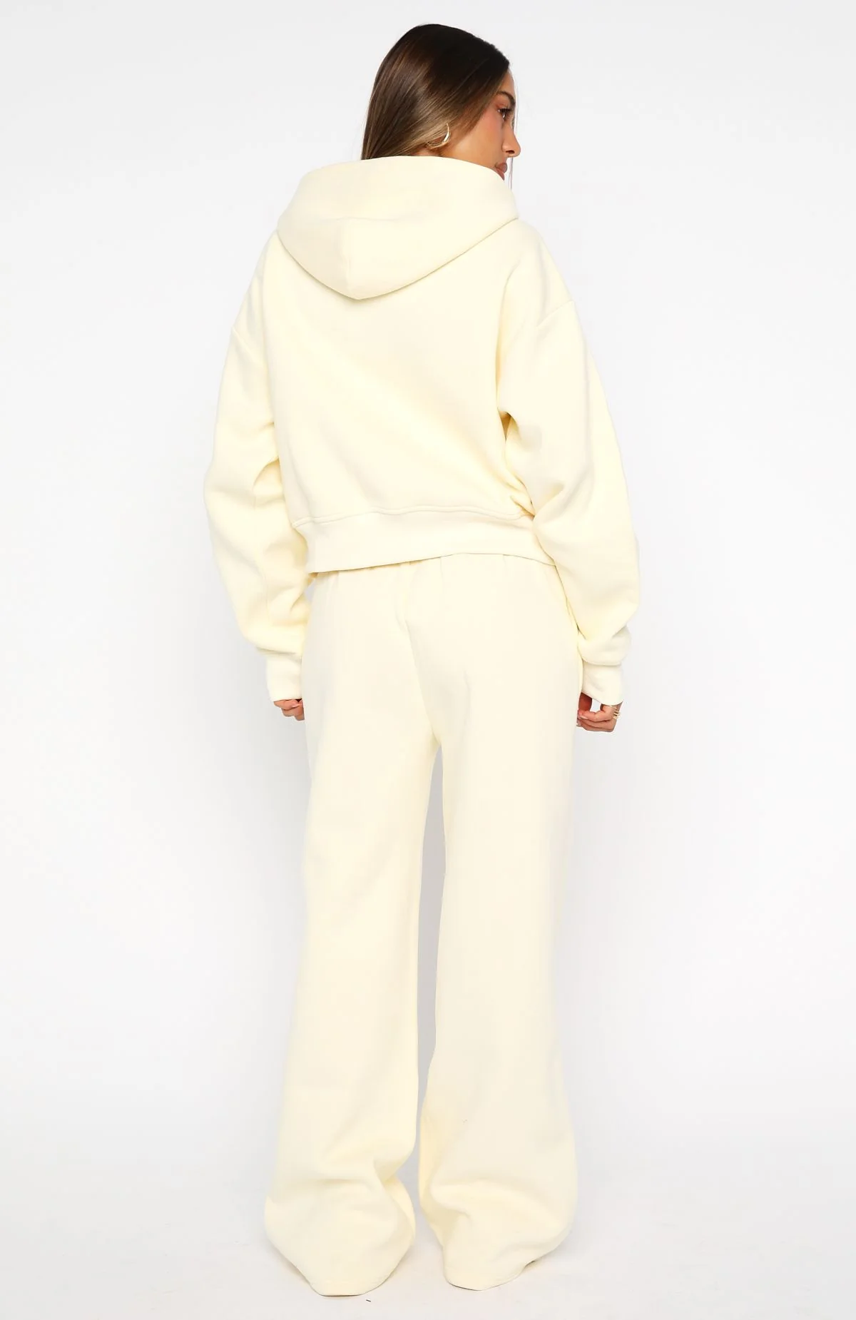 Daydreamers Madeline Wide Leg Sweatpants Lemon - Image 4