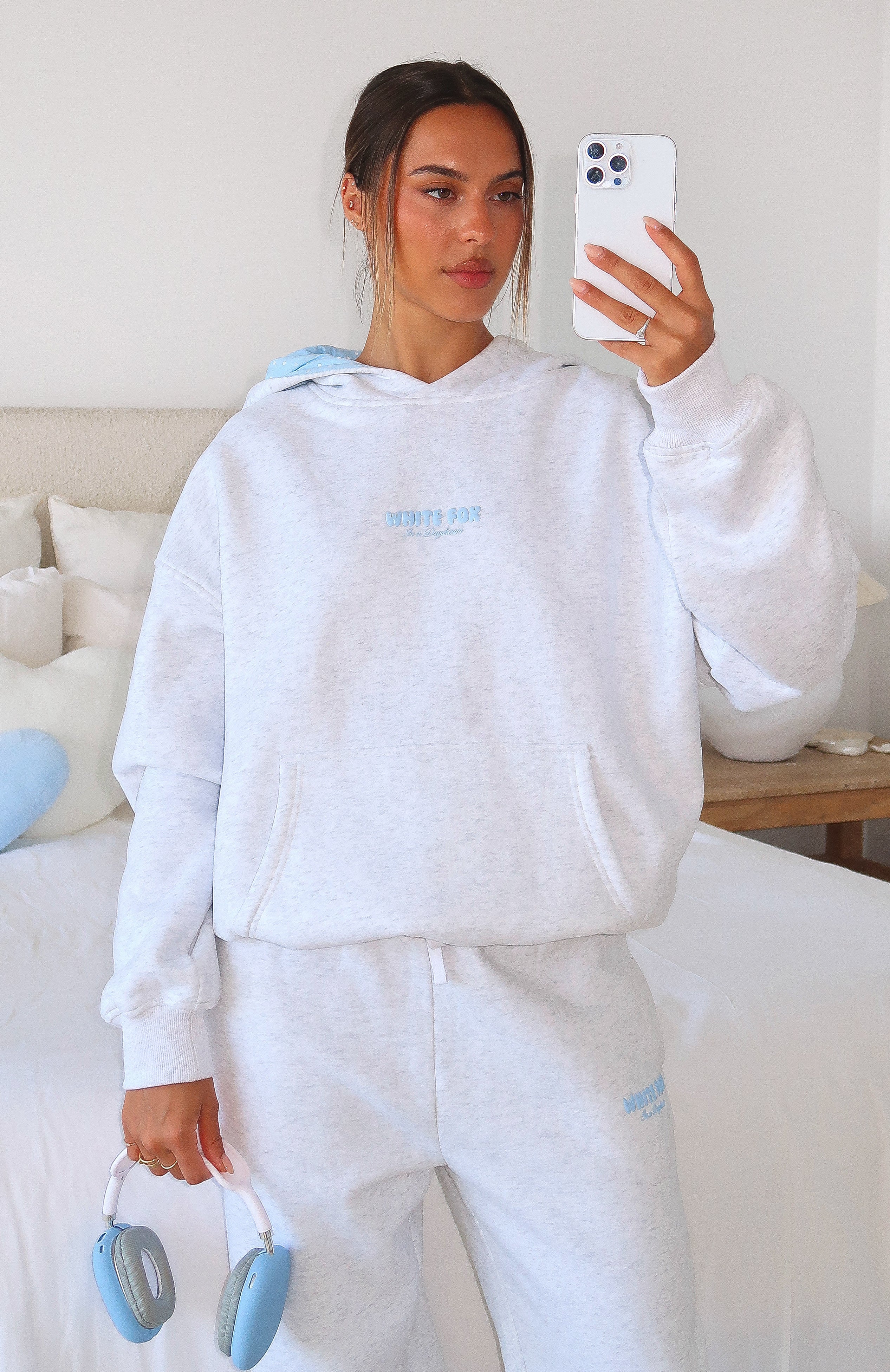 Daydreamers Nadia Oversized Hoodie Grey Marle - Image 7