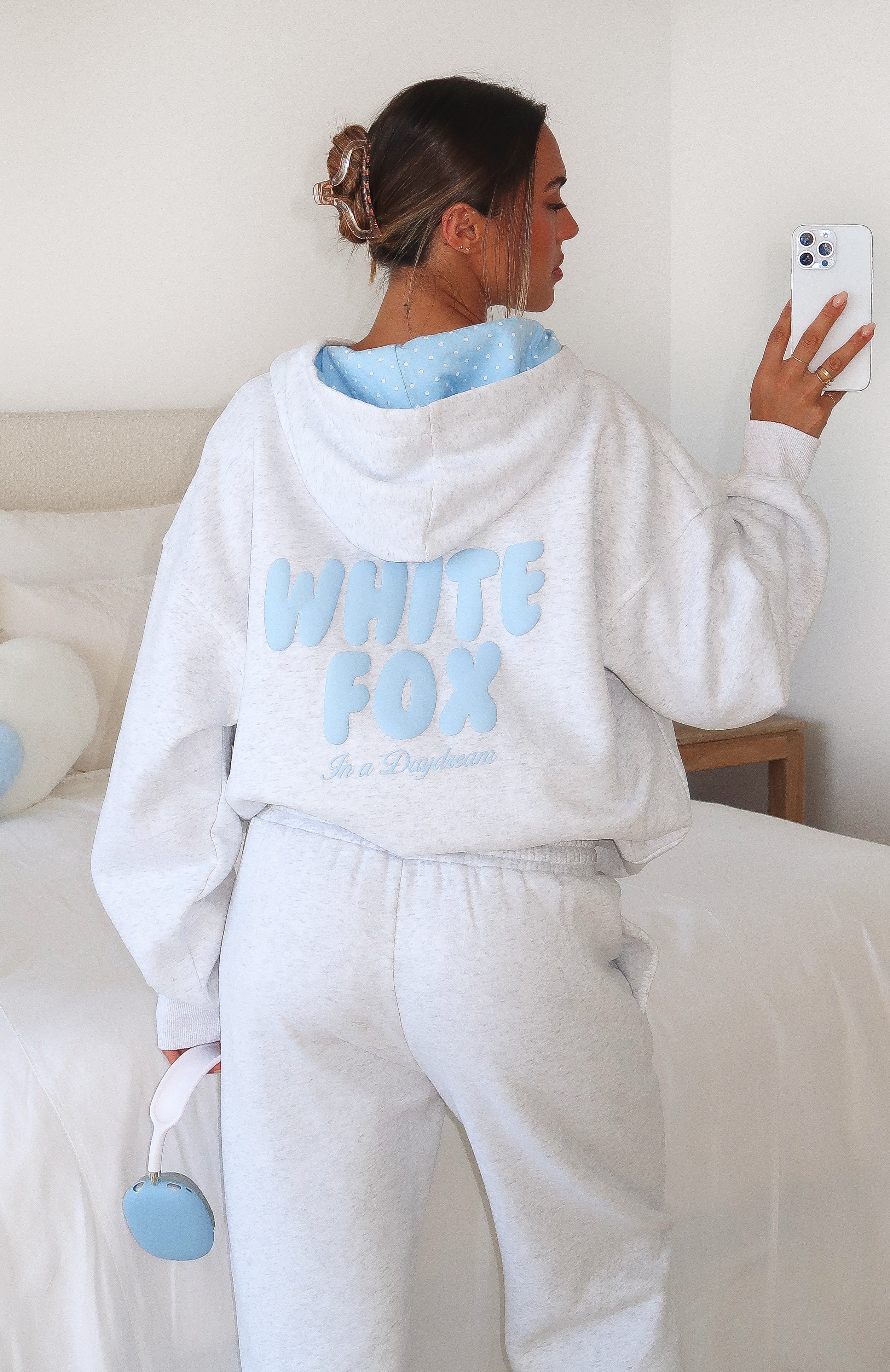 Daydreamers Nadia Oversized Hoodie Grey Marle - Image 8