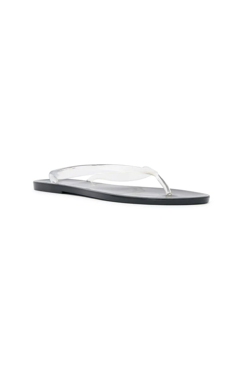 Dean Jelly Thong Sandals Black/Clear - Image 3