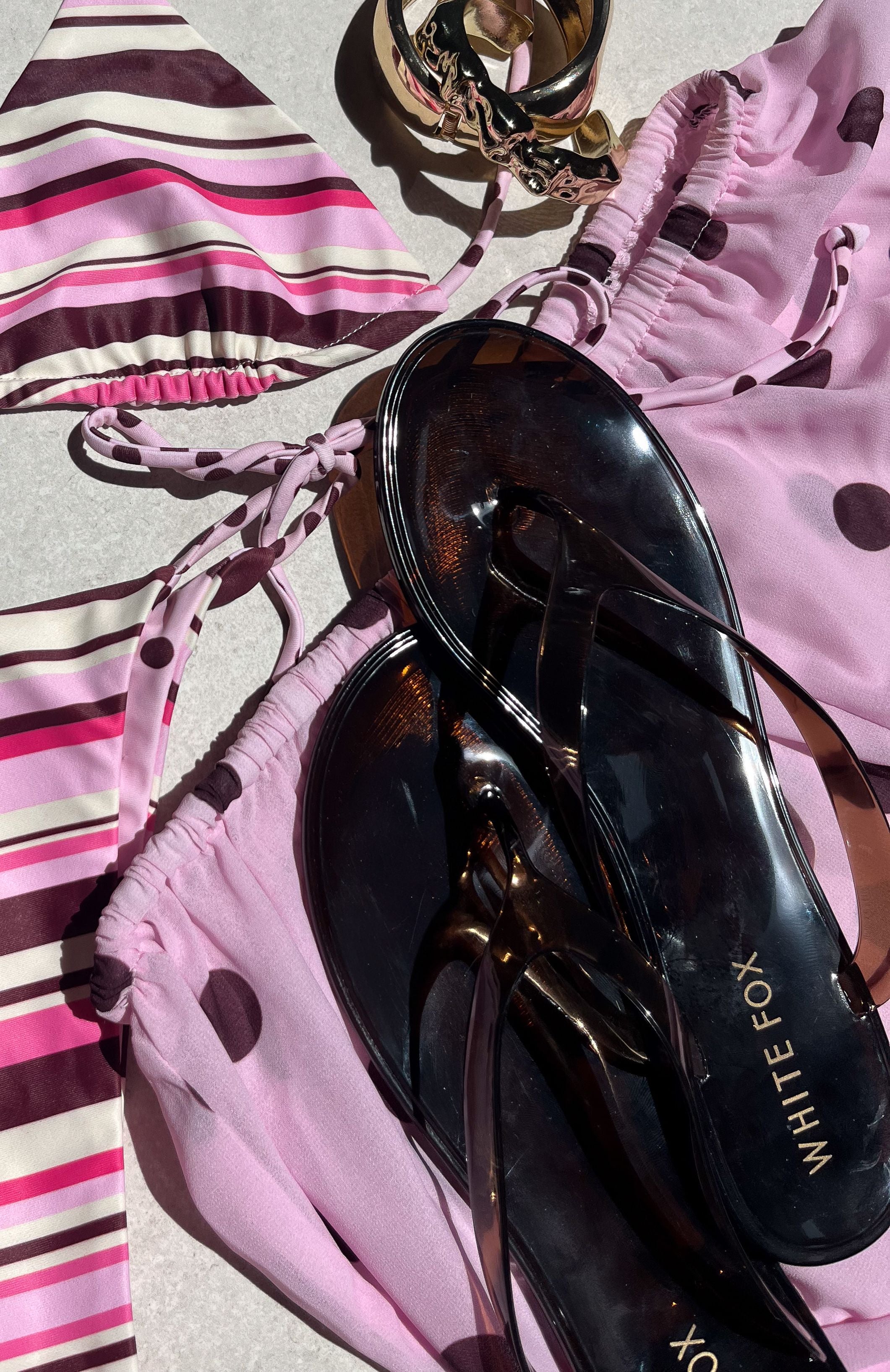 Dean Jelly Thong Sandals Chocolate - Image 7