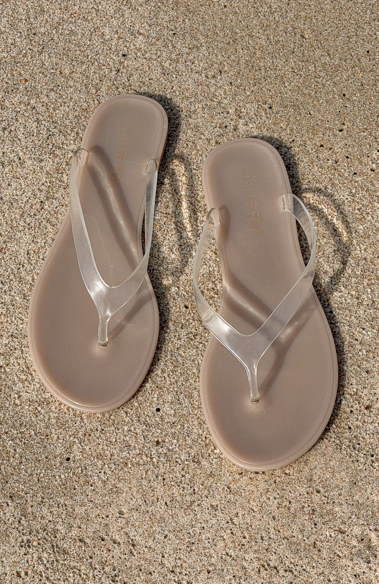 Dean Jelly Thong Sandals Light Taupe/Clear - Image 2