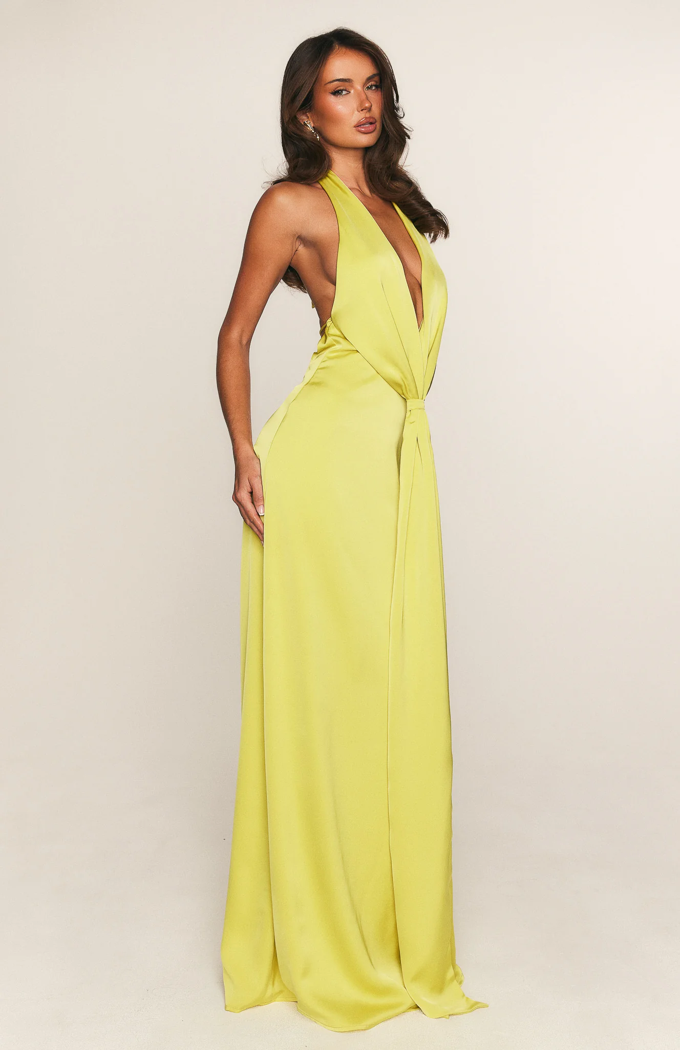 Delicate Delight Maxi Dress Chartreuse - Image 2