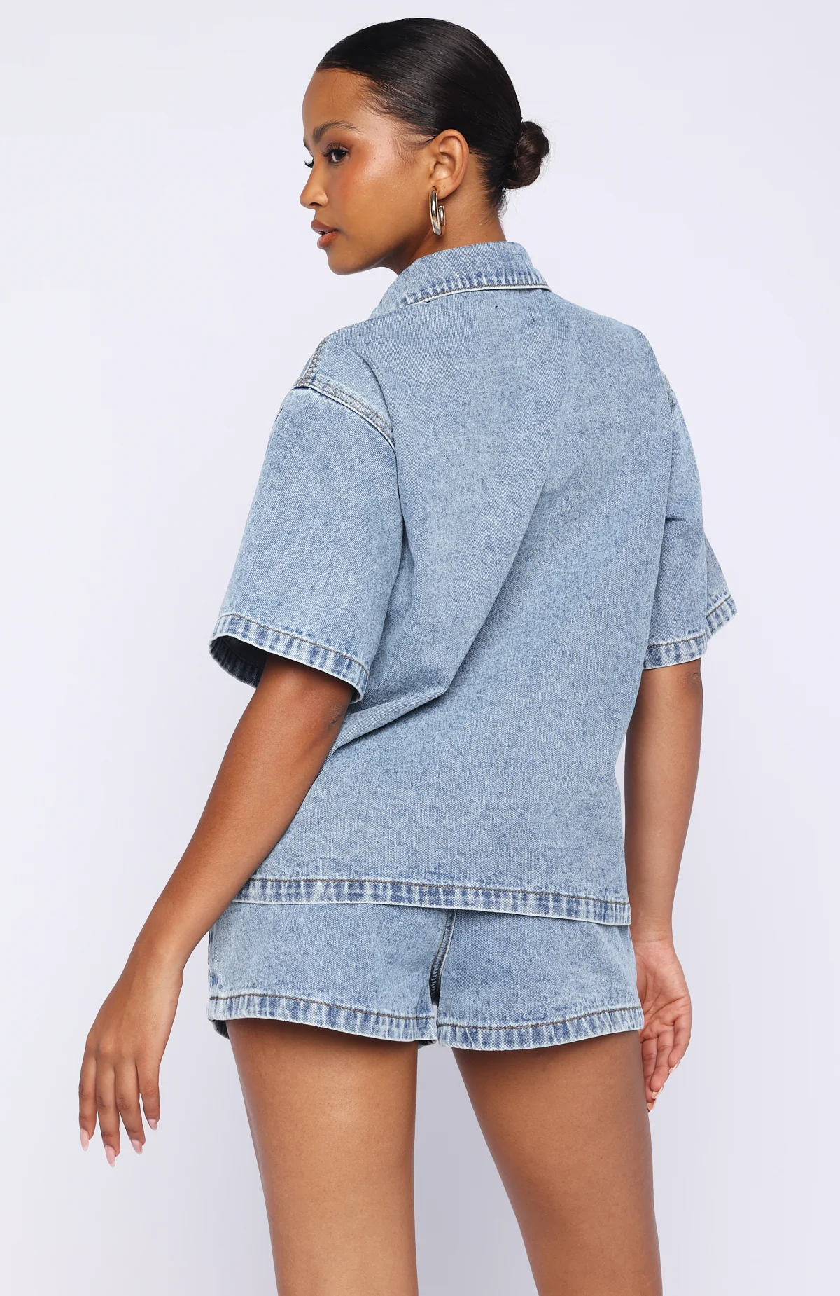 Denim Daydream Shorts Mid Blue - Image 4