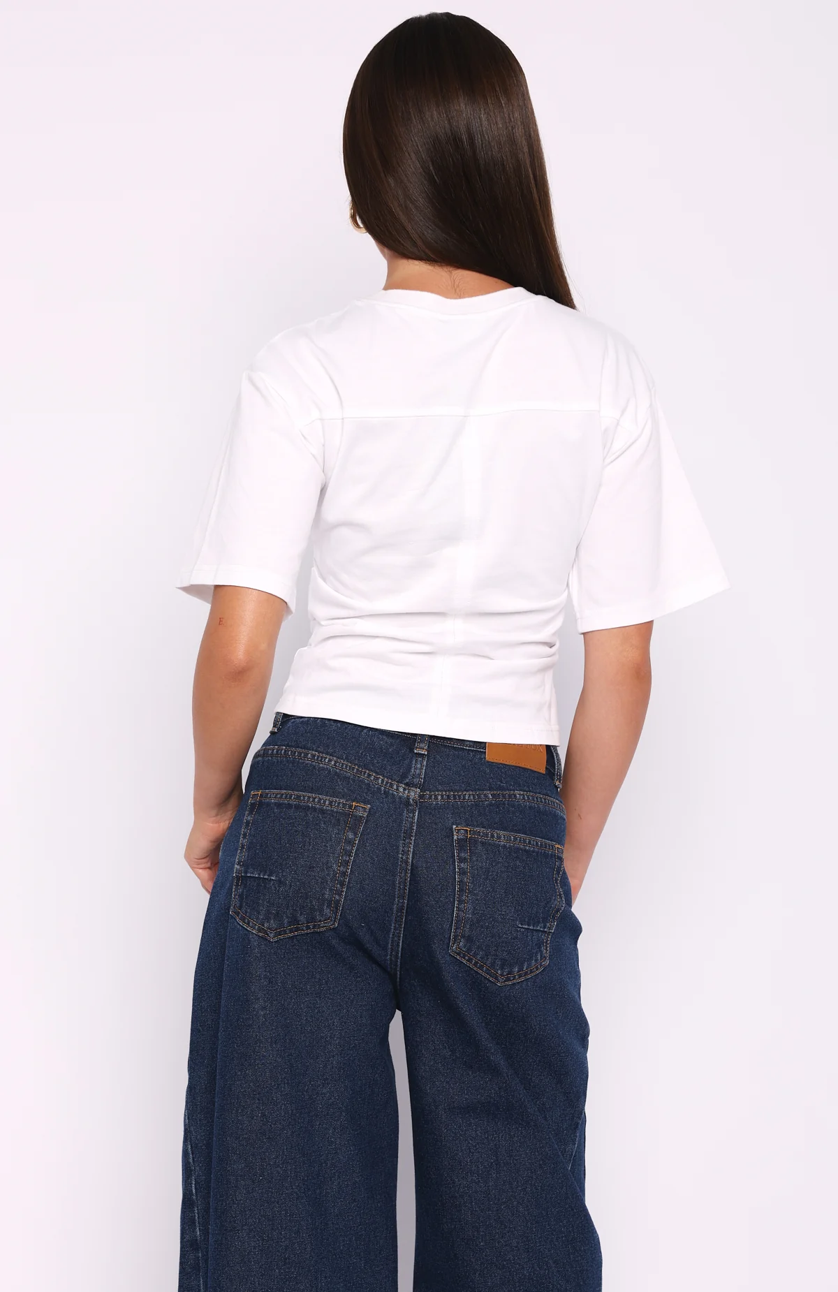 Destination Unknown Cinched Waist Boxy Tee White - Image 4