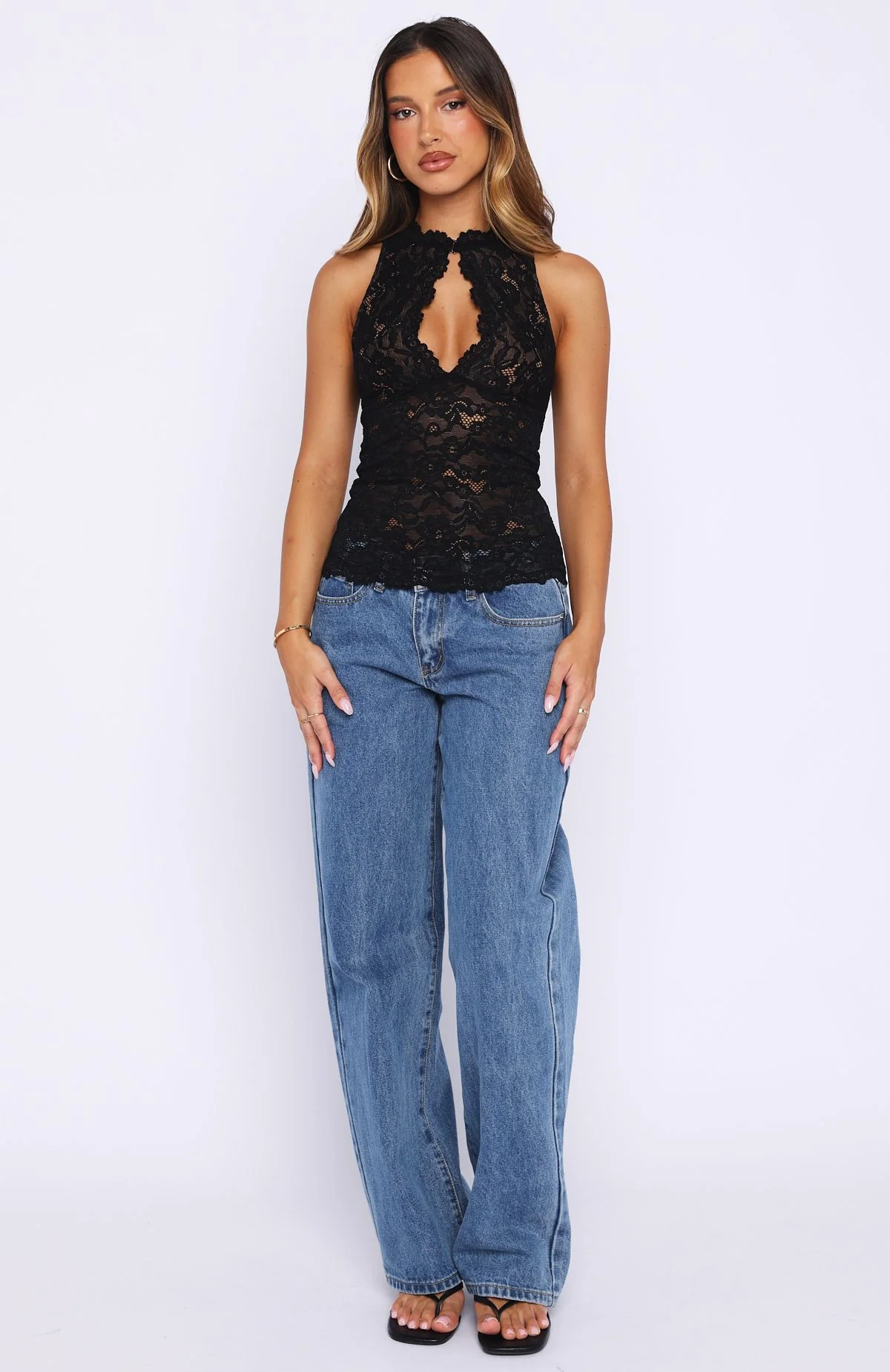 Diamond Girl Lace Top Black - Image 6