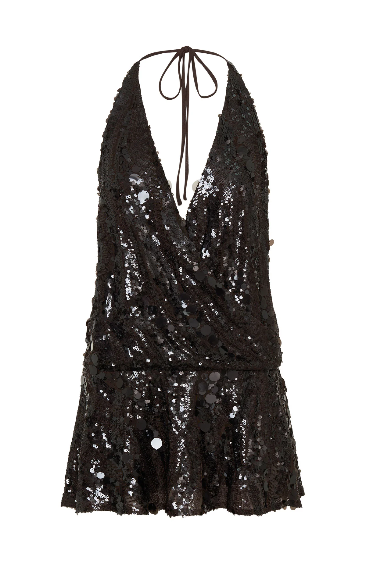 Divine Excess Sequin Mini Dress Chocolate - Image 7