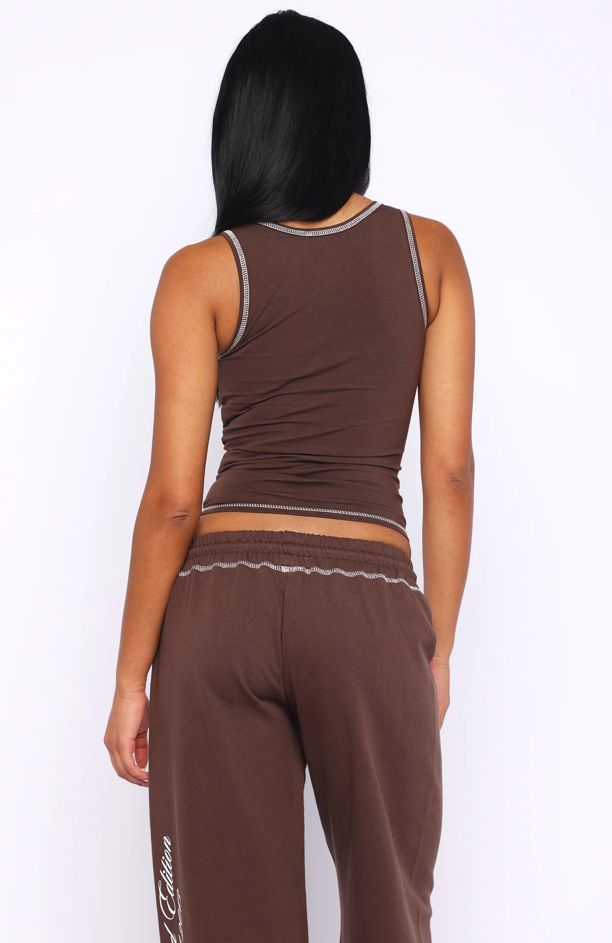 Don't Need Anyone Tank Top Chocolate - Image 4