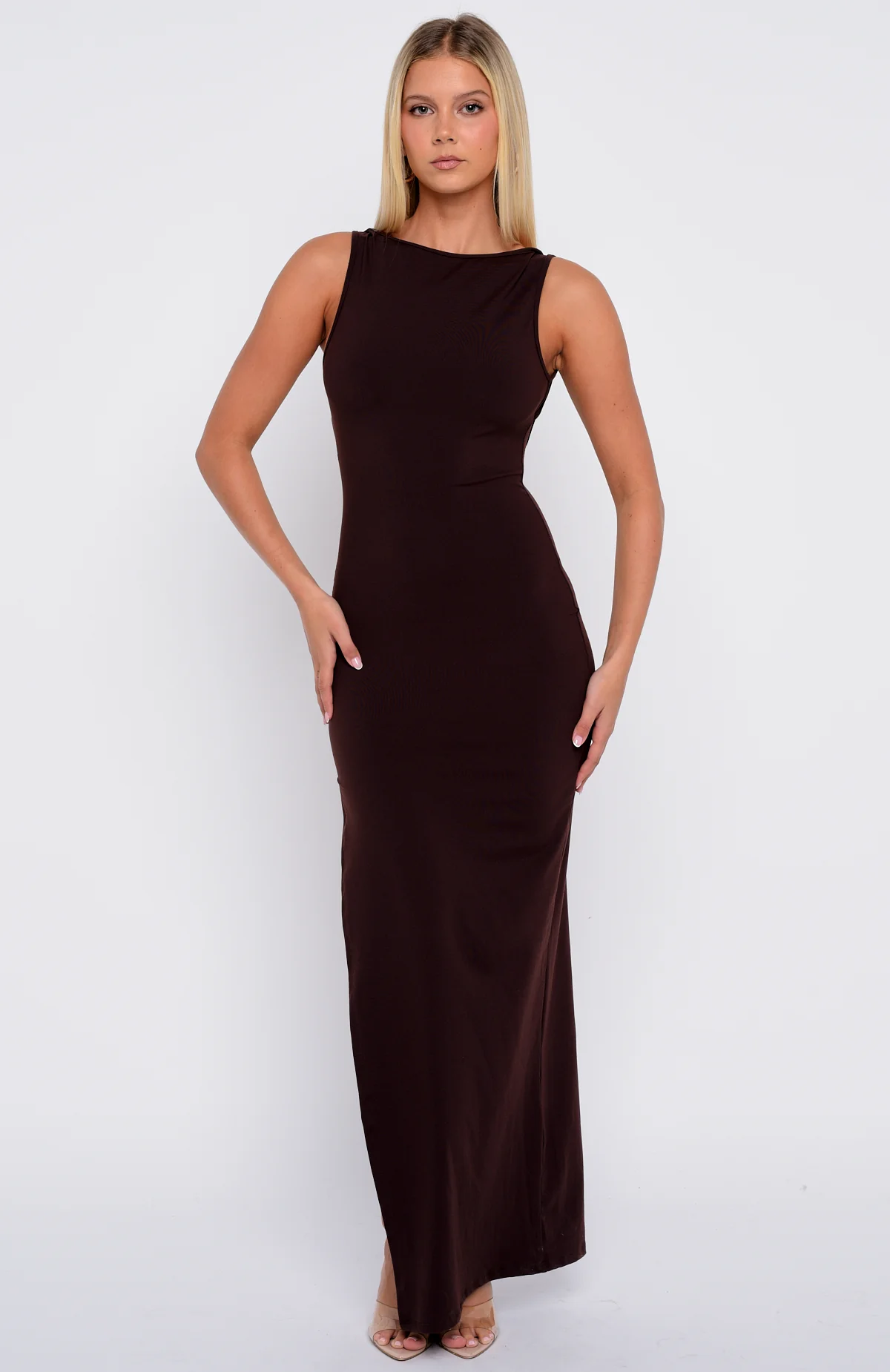 Don't Want To Be Apart Maxi Dress Dark Chocolate - Image 2