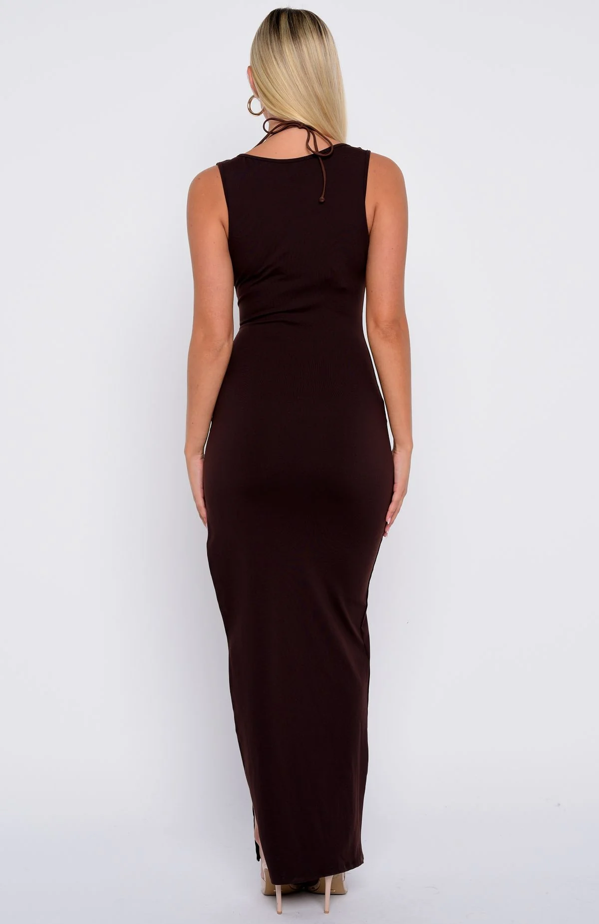 Don't Want To Be Apart Maxi Dress Dark Chocolate - Image 6