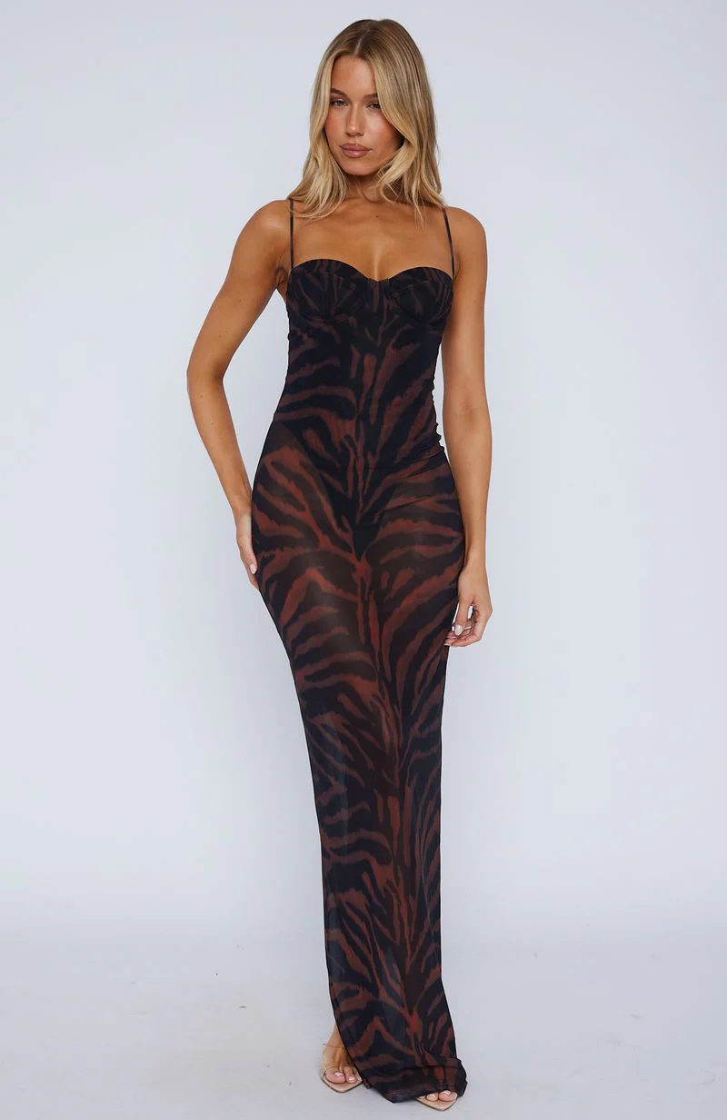 Dream Of Me Maxi Dress Amber Zebra - Image 2