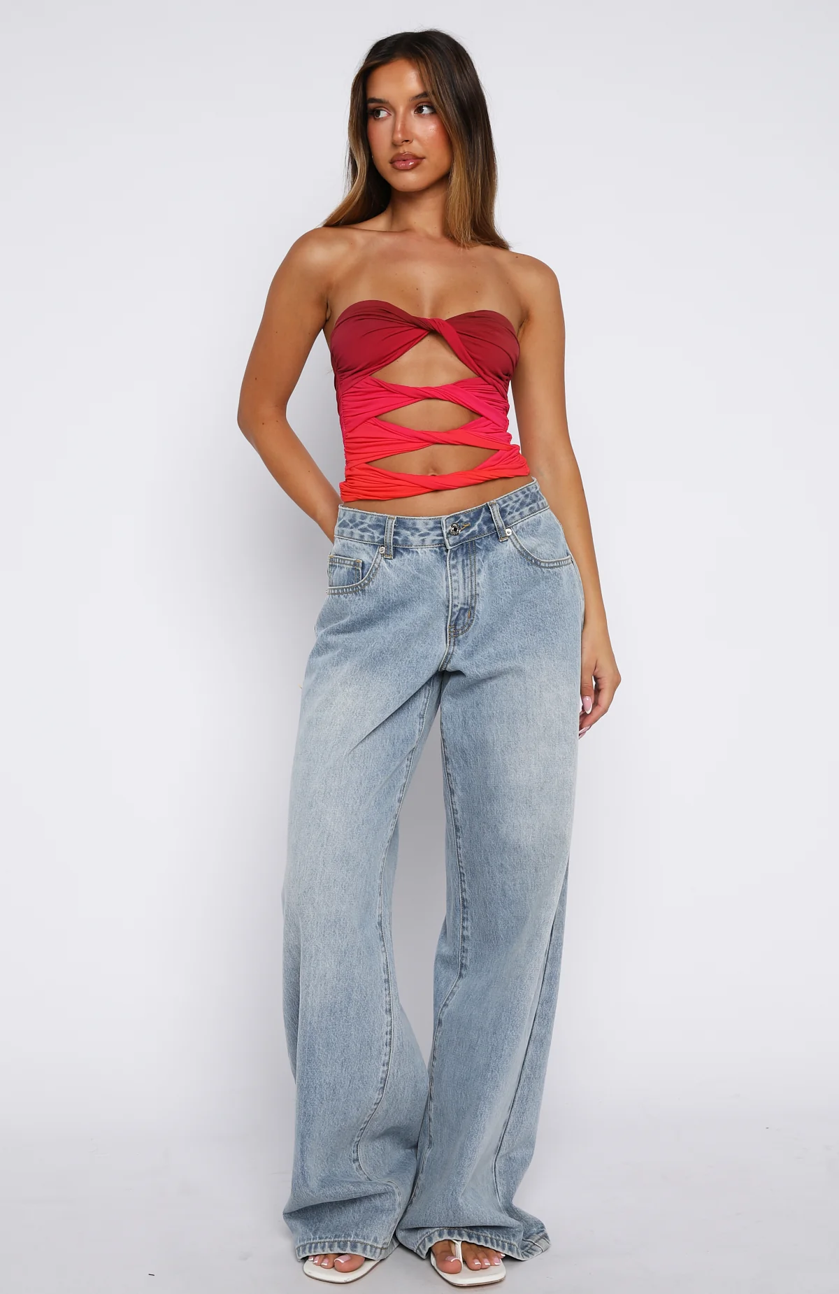 Dreaming Of Santorini Strapless Top Scarlett Inferno - Image 6