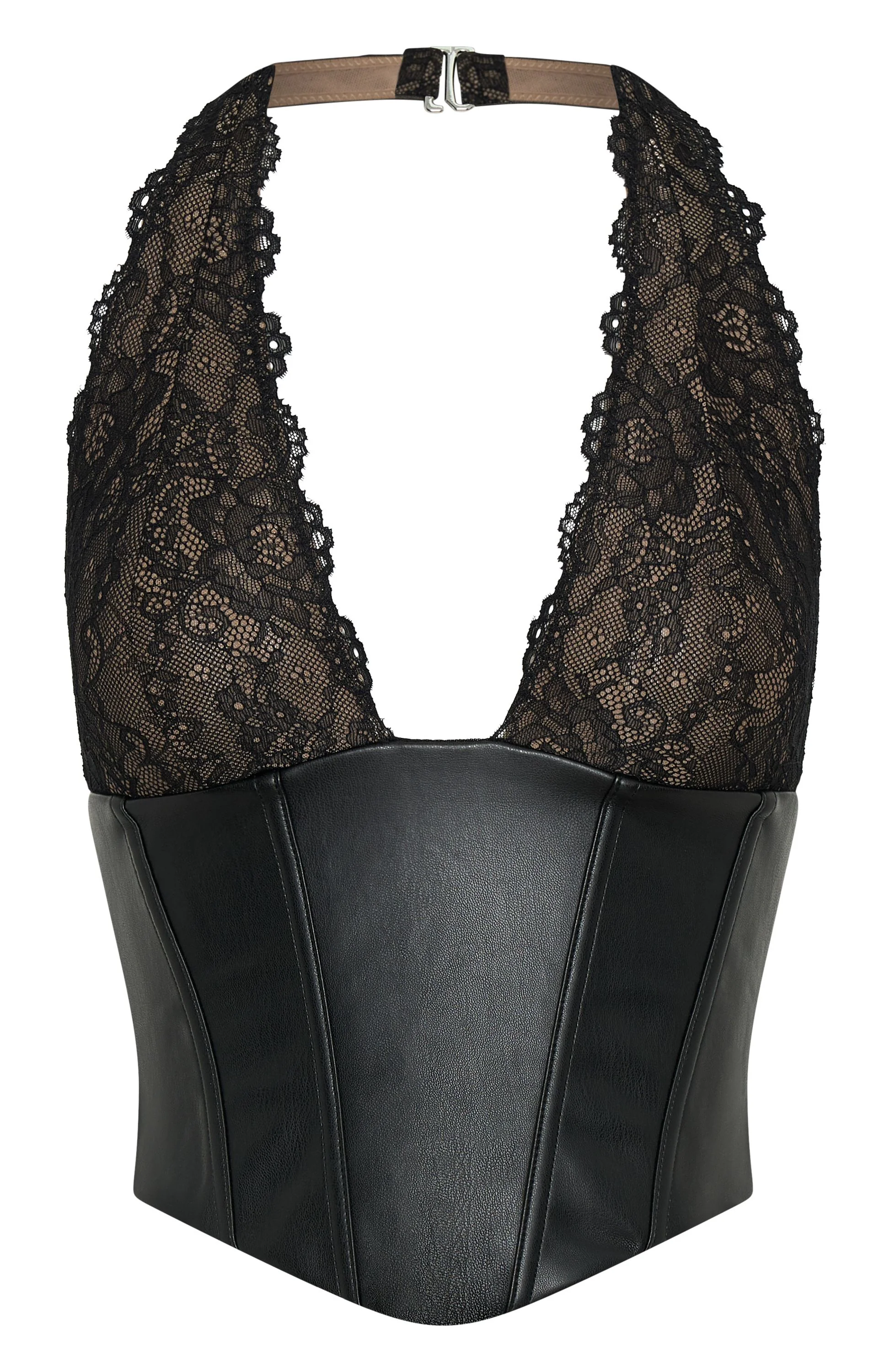 Dreams And Delights PU Bustier Black - Image 5