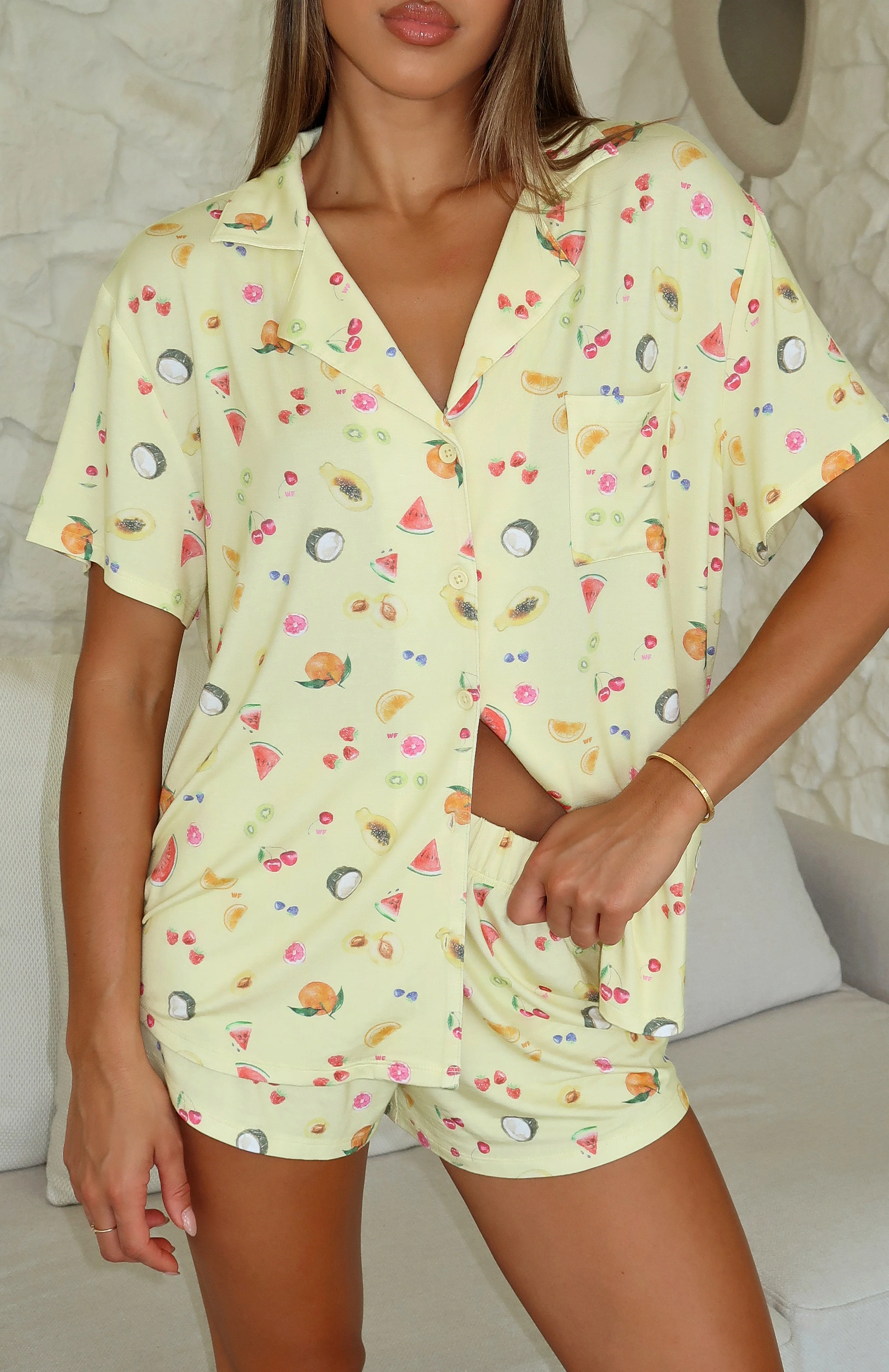 Dreamscape Printed Pyjama Set Fruit Salad - Image 6
