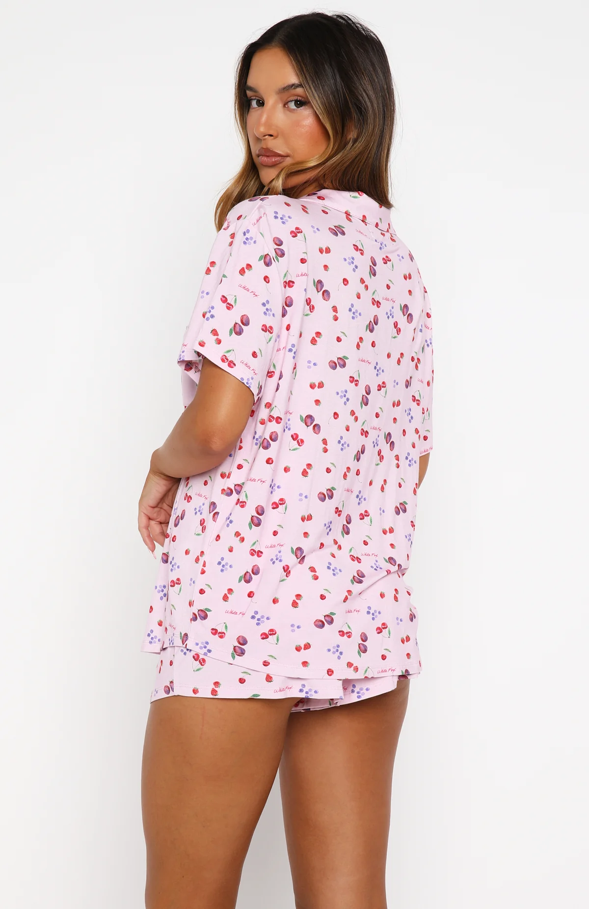 Dreamscape Printed Pyjama Set Pink Berries - Image 4