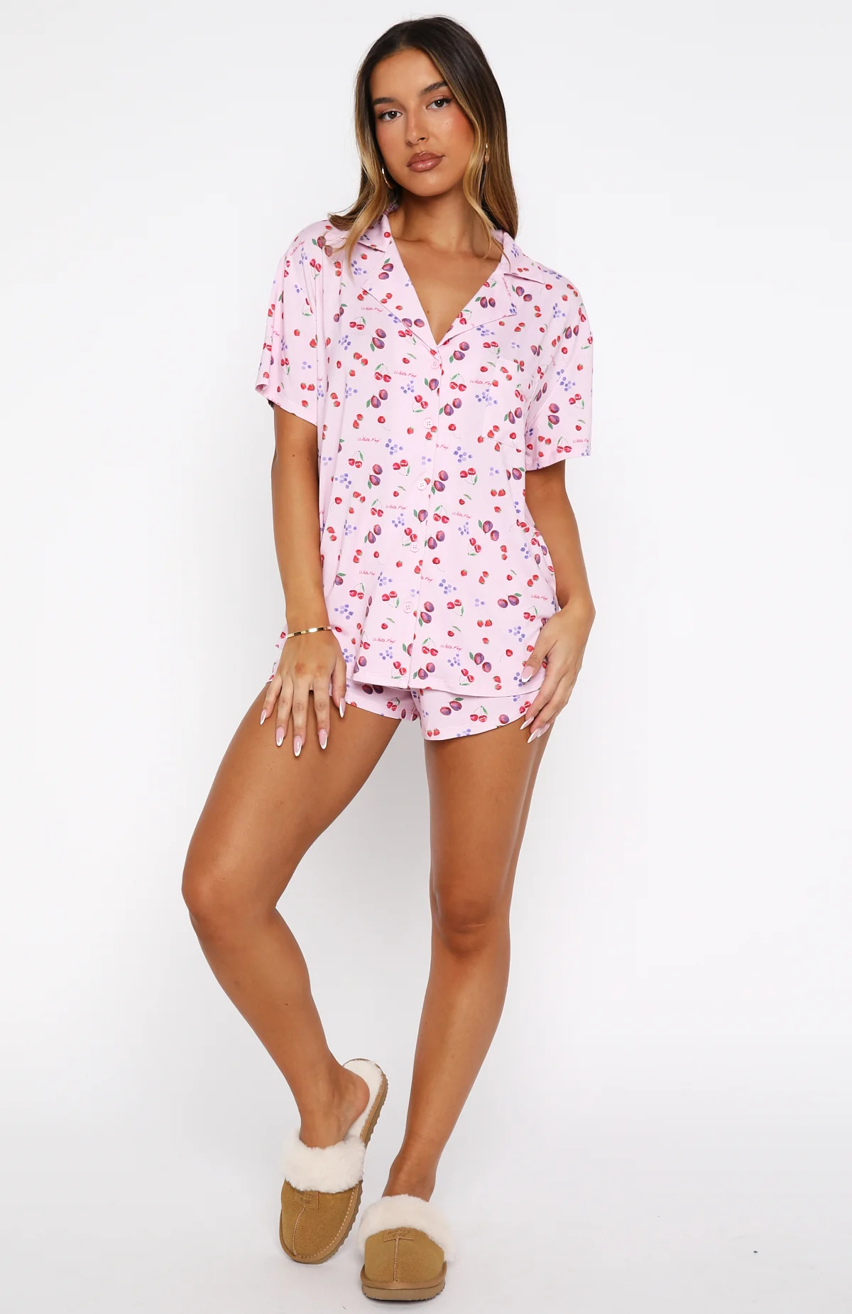 Dreamscape Printed Pyjama Set Pink Berries - Image 5